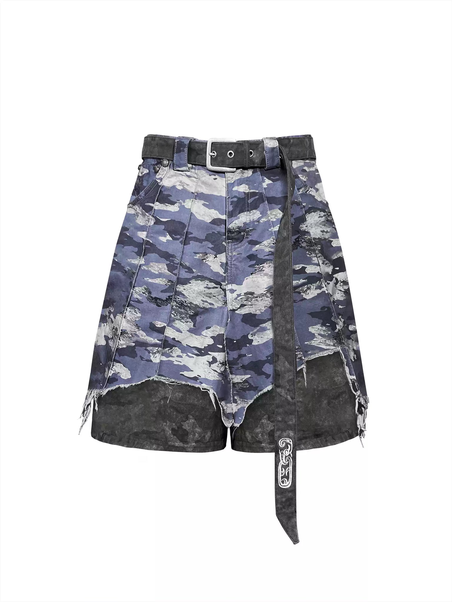 Blue Camouflage Cargo Shorts