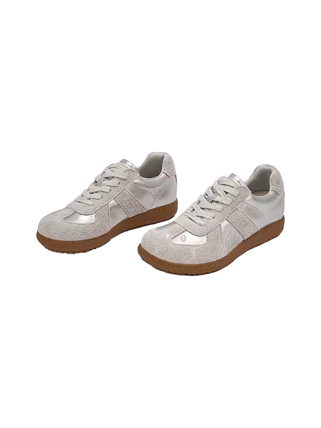 SMILEY | Mango Toe Retro Casual Sneakers-Silver - PSYLOS 1, SMILEY | Mango Toe Retro Casual Sneakers-Silver, Retro Trainers, SMILEY, PSYLOS 1