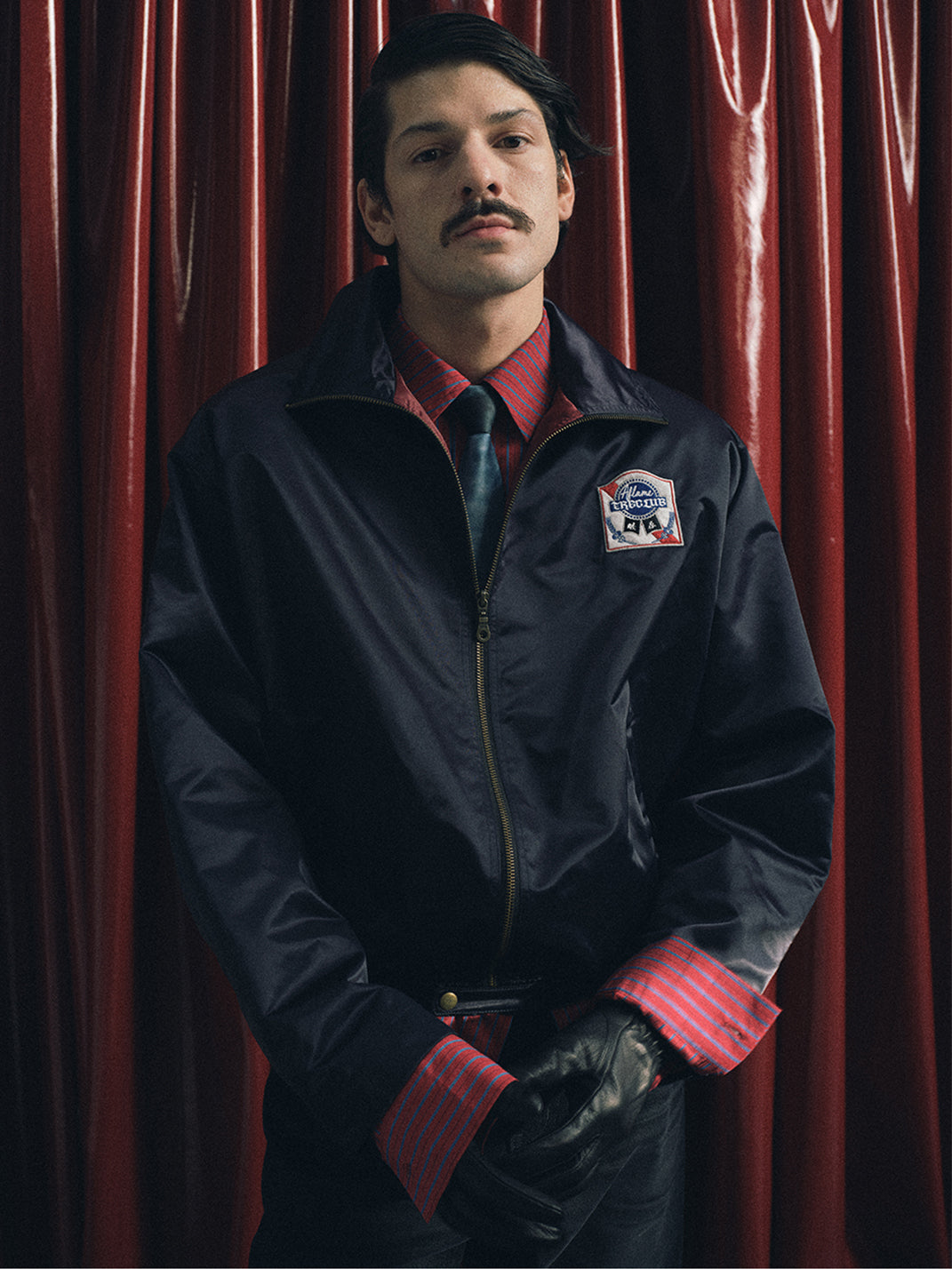 TREclub | Silky Jacket With Handsew Patch - PSYLOS 1, TREclub | Silky Jacket With Handsew Patch, Men's Wear, TREclub, PSYLOS 1