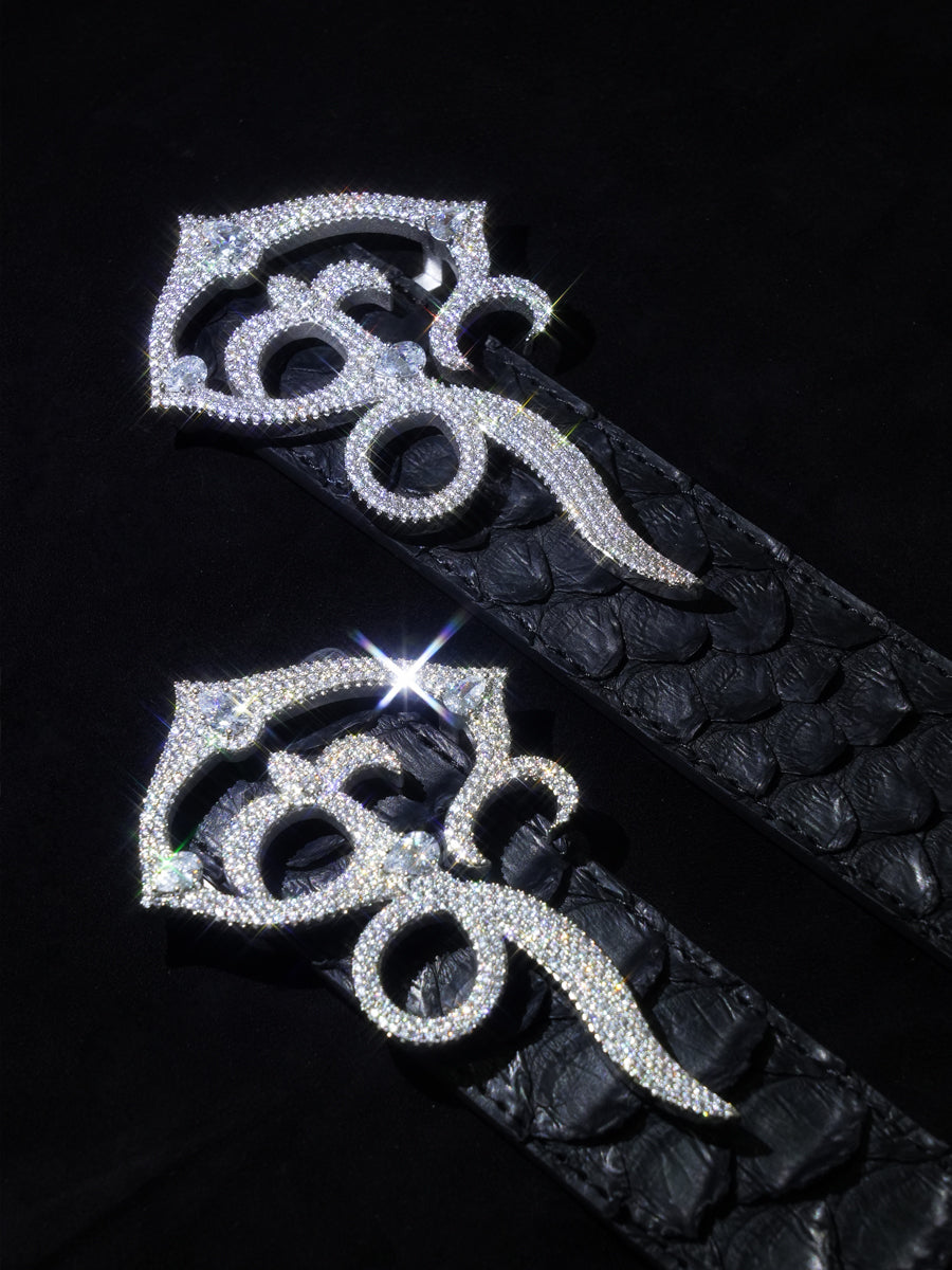 Rhinestone-Embellished Belt