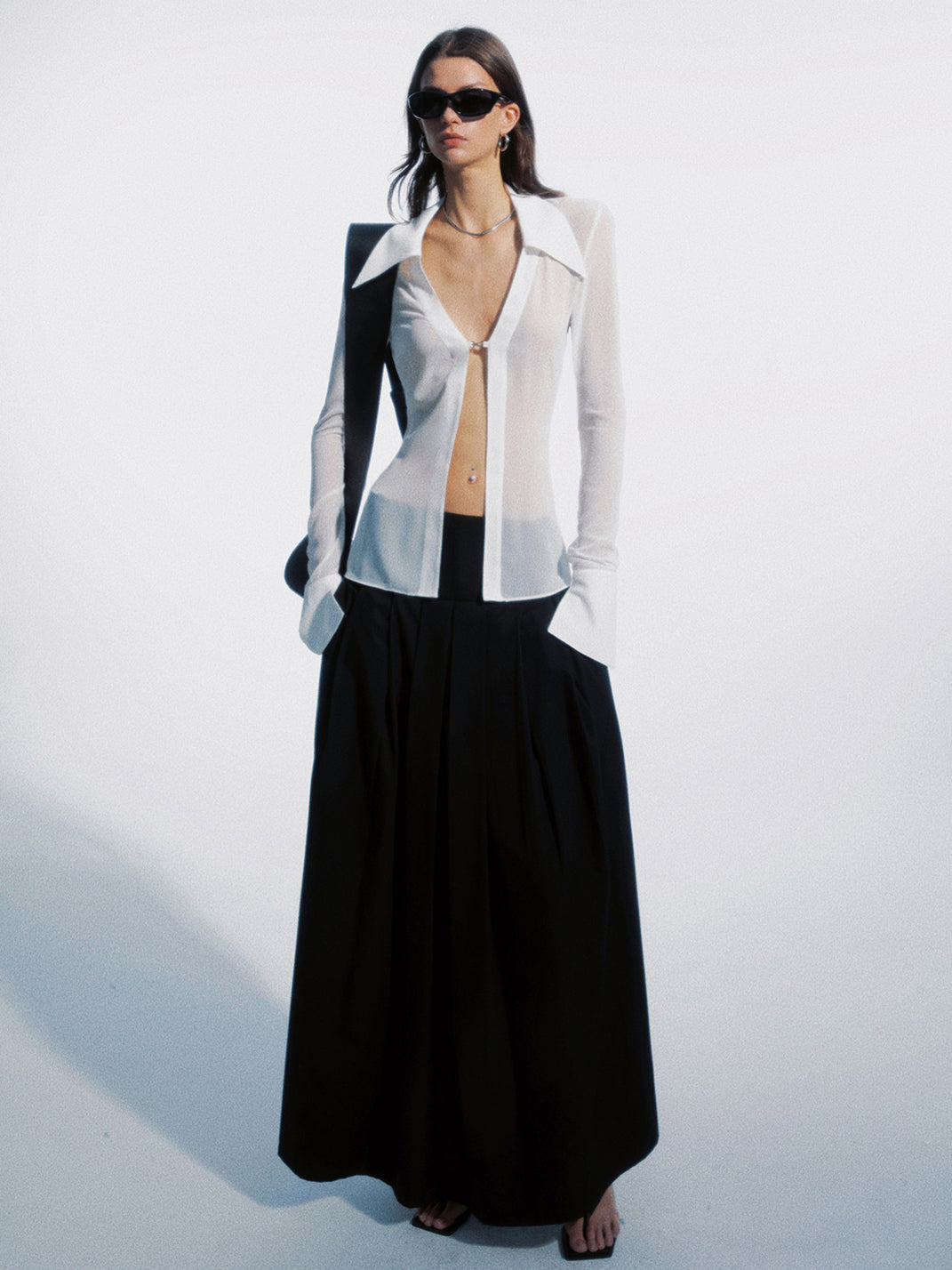 COMMONCE.NET | "Nexus Veil Silhouette No. 6" Metal Lock Shirt - PSYLOS 1, COMMONCE.NET | "Nexus Veil Silhouette No. 6" Metal Lock Shirt, Women's Wear, COMMONCE.NET•JAPAN, PSYLOS 1