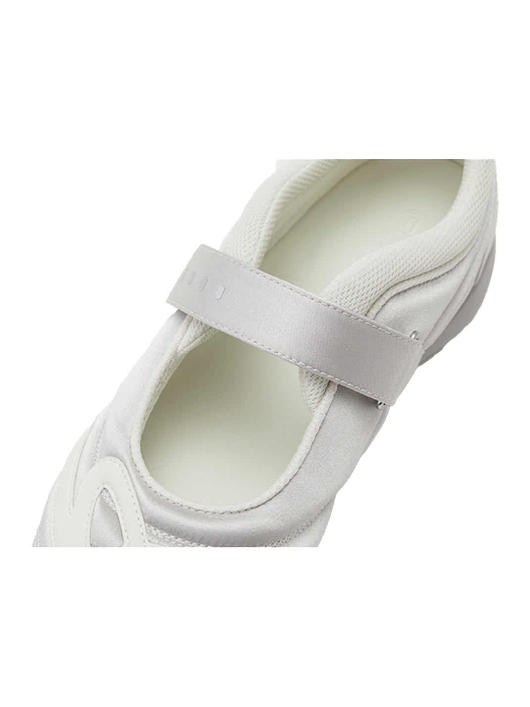 GOODBAI | Hybrid Soccer Ballet Velcro Satin Trainer-White - PSYLOS 1, GOODBAI | Hybrid Soccer Ballet Velcro Satin Trainer-White, Women's Shoes, GOODBAI, PSYLOS 1
