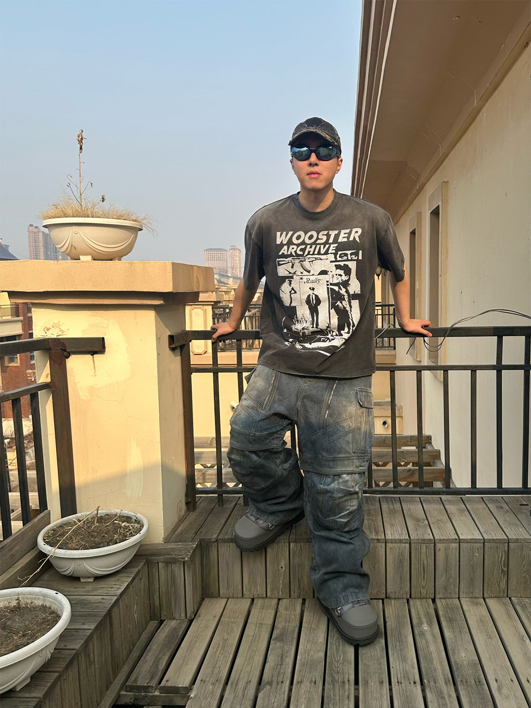 WoosterArchive | “The Crims" Washed Heavyweight Cotton T-Shirt - PSYLOS 1, WoosterArchive | “The Crims" Washed Heavyweight Cotton T-Shirt, Men's Wear, WoosterArchive, PSYLOS 1