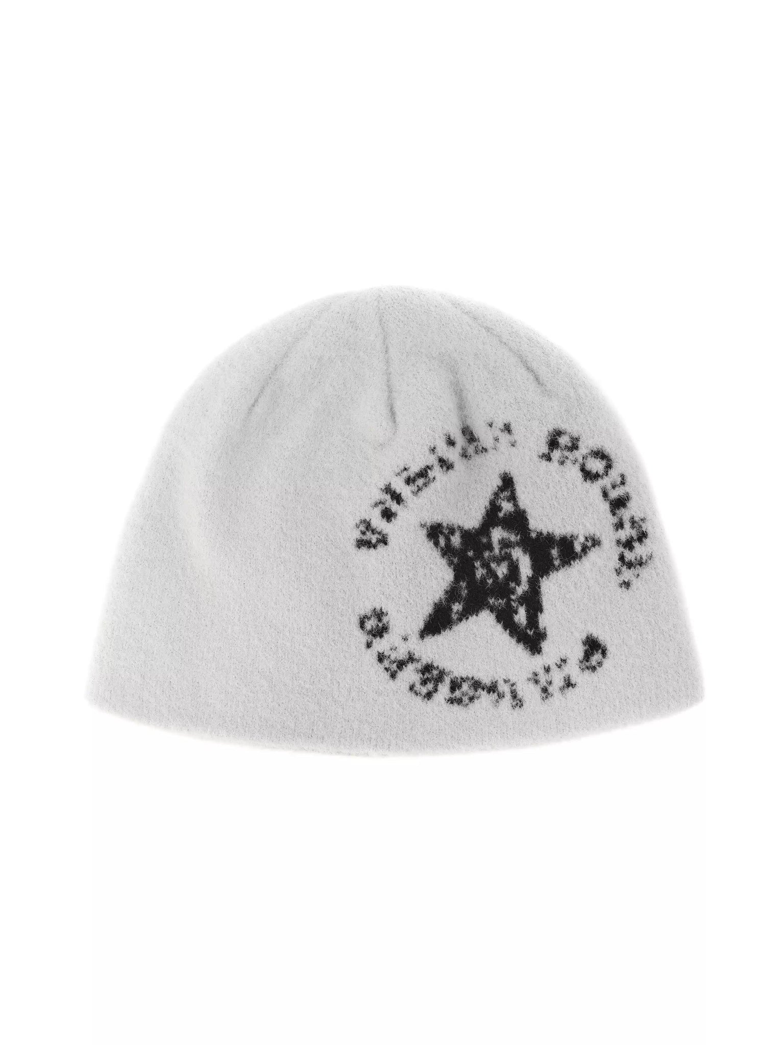 White Star Knit Beanie