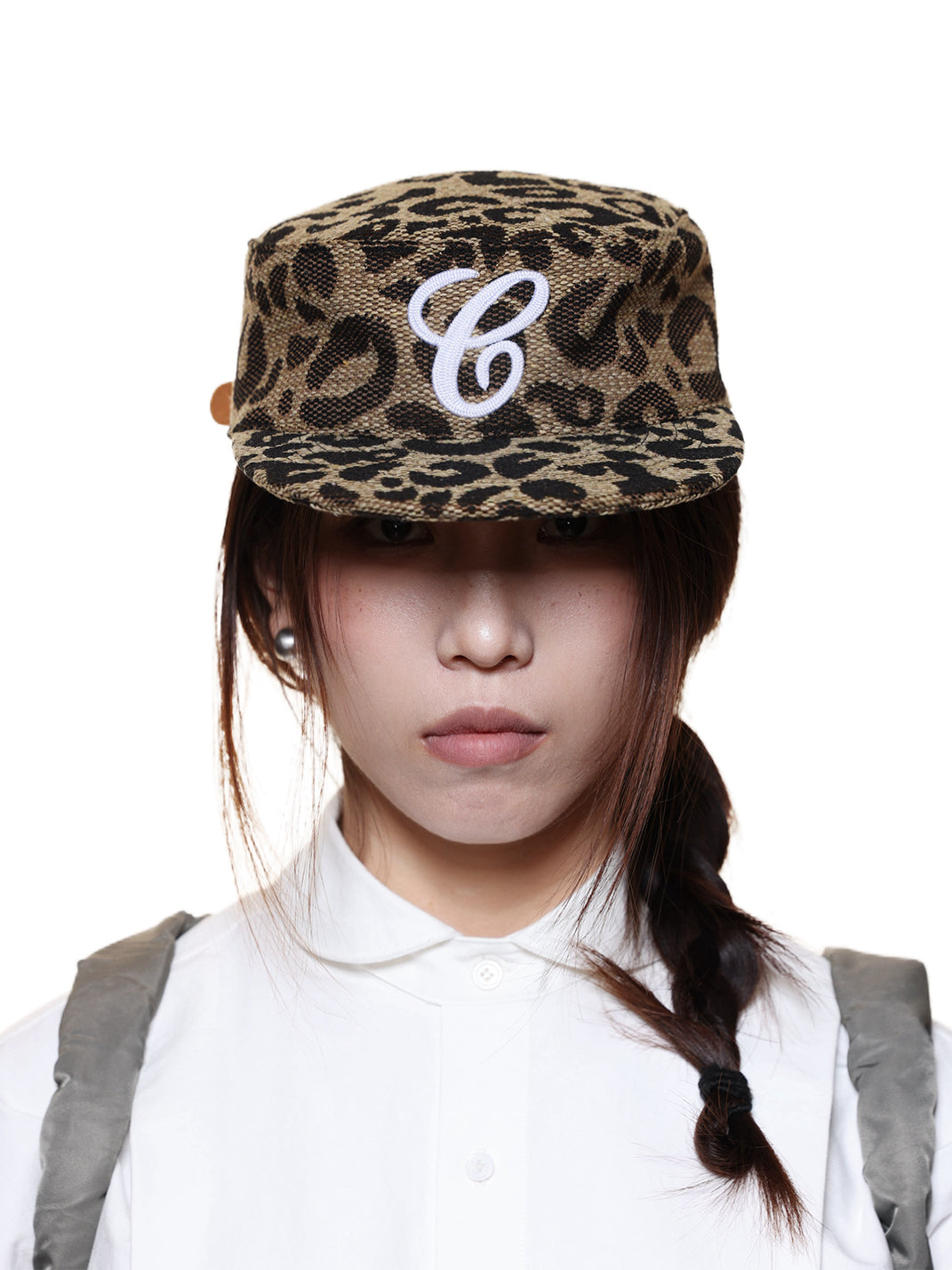 6CRAYON | Flat Brim Embroidered Baseball Cap-Leopard - PSYLOS 1, 6CRAYON | Flat Brim Embroidered Baseball Cap-Leopard, Hat, 6CRAYON•JAPAN, PSYLOS 1