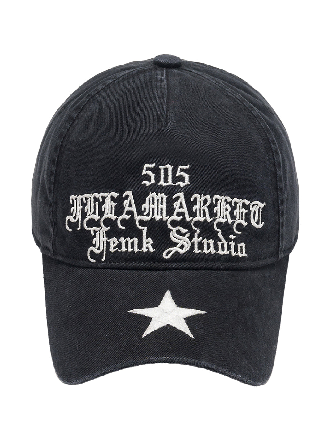 FLEAMARKET | 506 Gothic Curve Brim Cap-Black - PSYLOS 1, FLEAMARKET | 506 Gothic Curve Brim Cap-Black, Hats, FLEAMARKET, PSYLOS 1