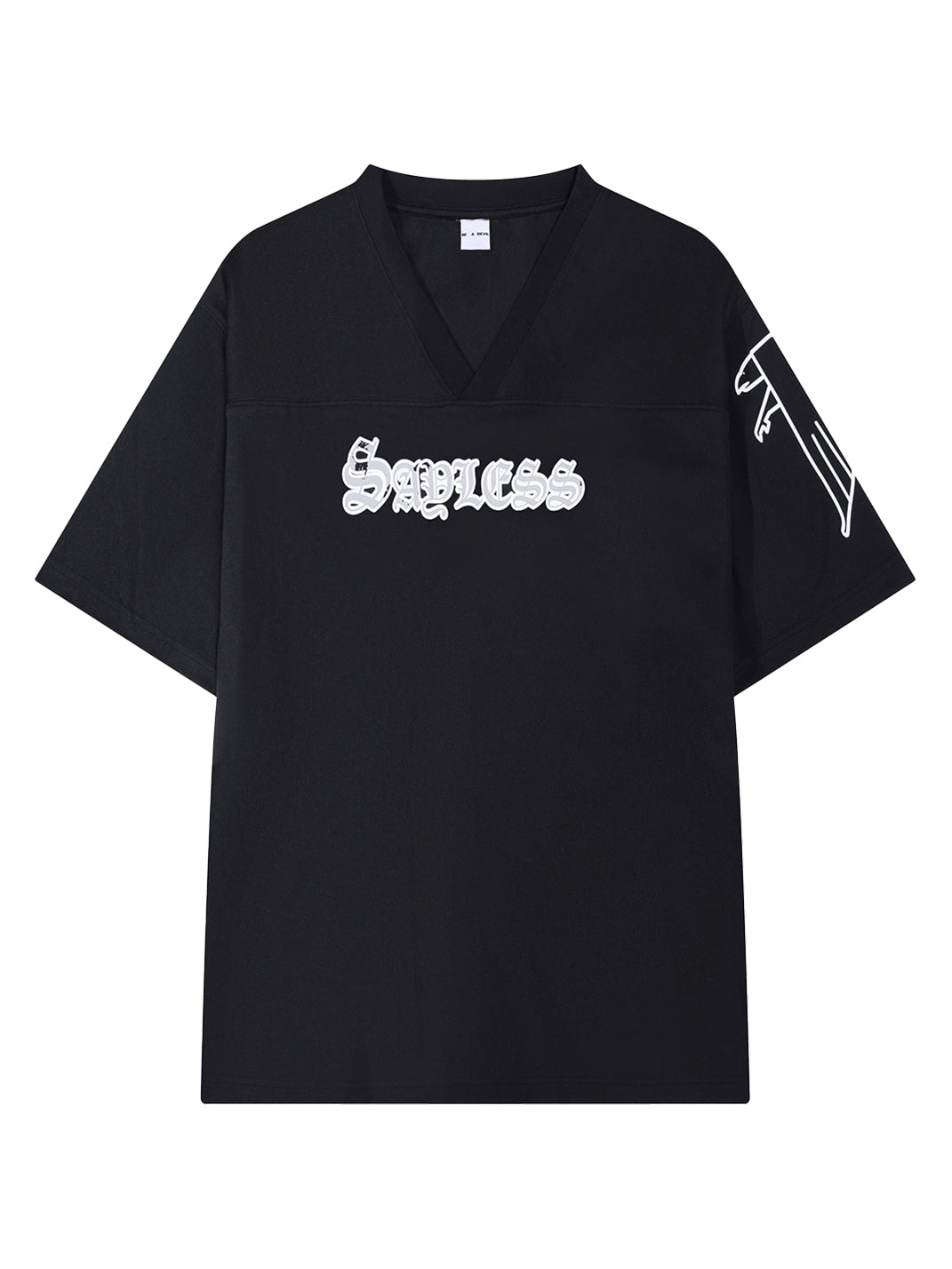 BE A DEVIL丨Sanskrit Letter Hockey Jersey T-Shirt - PSYLOS 1, BE A DEVIL丨Sanskrit Letter Hockey Jersey T-Shirt, T-Shirt, BE A DEVIL, PSYLOS 1