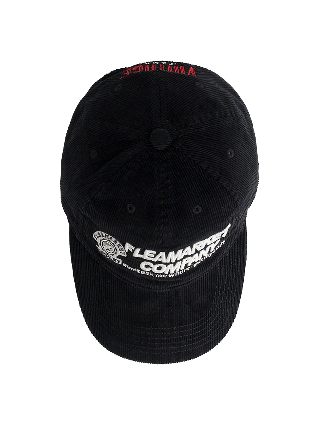 FLEAMARKET | "Don't Ask Me" Corduroy Curve Brim Hat-Black - PSYLOS 1, FLEAMARKET | "Don't Ask Me" Corduroy Curve Brim Hat-Black, Hats, FLEAMARKET, PSYLOS 1