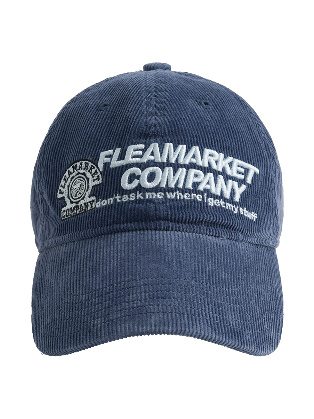 FLEAMARKET | "Don't Ask Me" Corduroy Curve Brim Hat-Navy - PSYLOS 1, FLEAMARKET | "Don't Ask Me" Corduroy Curve Brim Hat-Navy, Hats, FLEAMARKET, PSYLOS 1