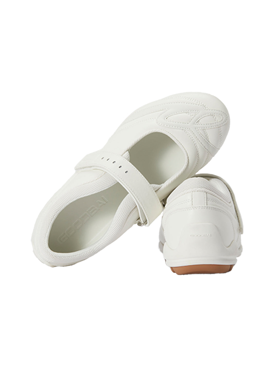 GOODBAI | Hybrid Soccer Ballet Velcro Leather Trainer-White - PSYLOS 1, GOODBAI | Hybrid Soccer Ballet Velcro Leather Trainer-White, Women's Shoes, GOODBAI, PSYLOS 1