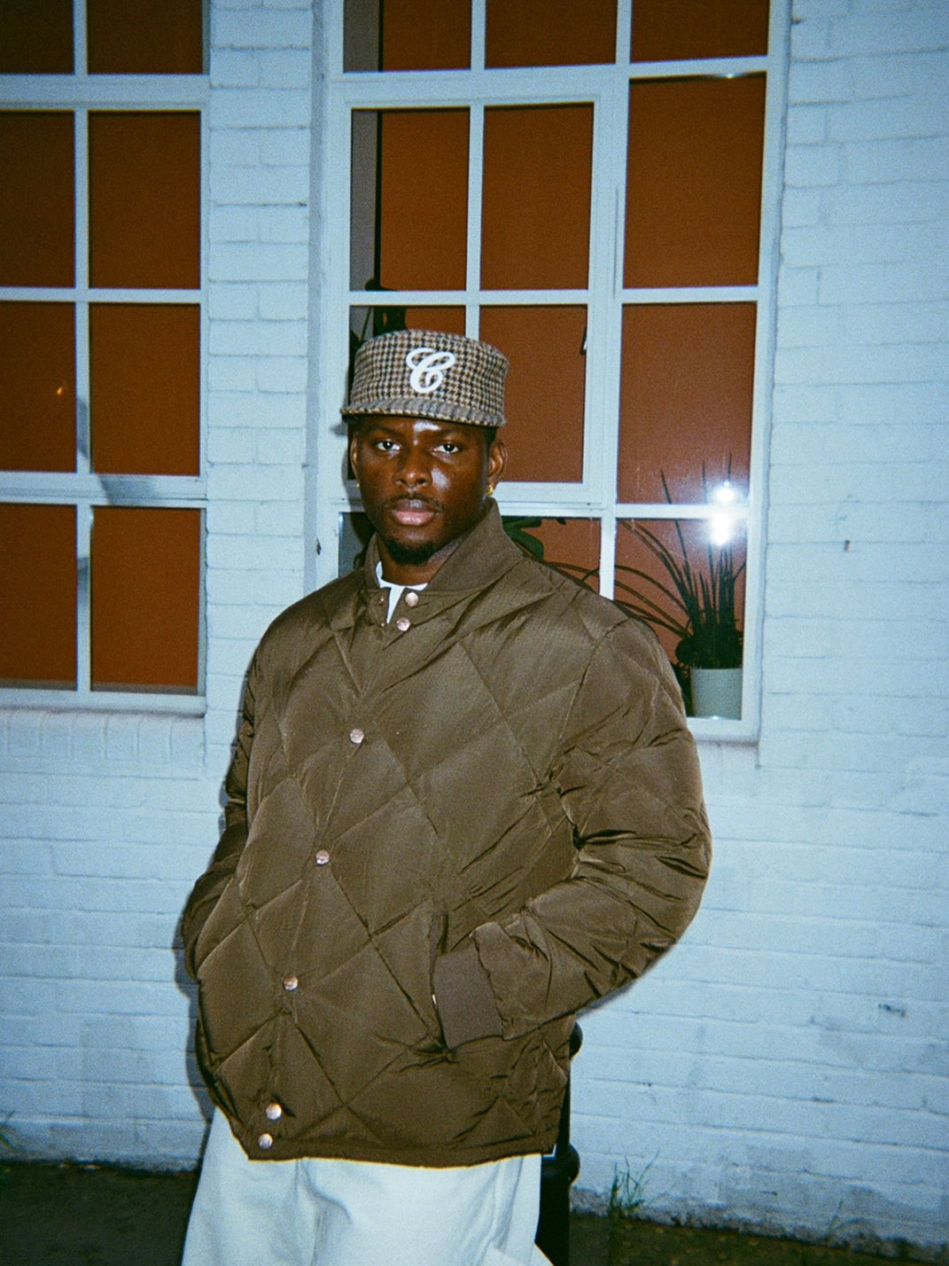 6CRAYON | Flat Brim Embroidered Baseball Cap-Brown - PSYLOS 1, 6CRAYON | Flat Brim Embroidered Baseball Cap-Brown, Hat, 6CRAYON•JAPAN, PSYLOS 1