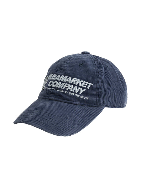 FLEAMARKET | "Don't Ask Me" Corduroy Curve Brim Hat-Navy - PSYLOS 1, FLEAMARKET | "Don't Ask Me" Corduroy Curve Brim Hat-Navy, Hats, FLEAMARKET, PSYLOS 1