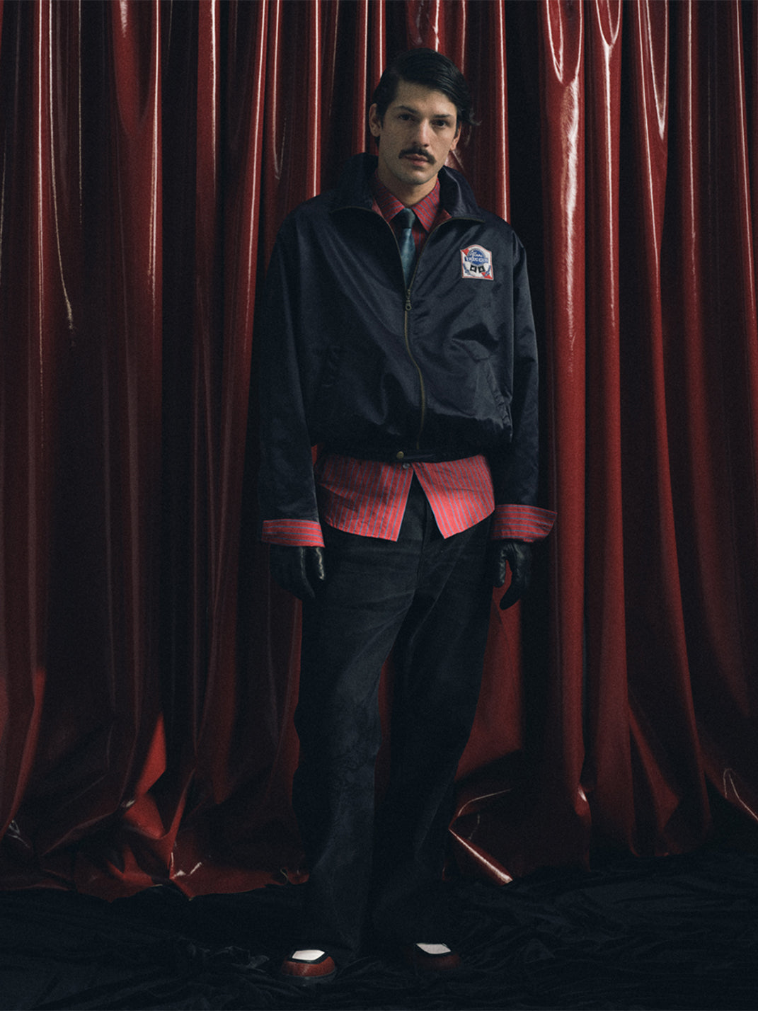 TREclub | Silky Jacket With Handsew Patch - PSYLOS 1, TREclub | Silky Jacket With Handsew Patch, Men's Wear, TREclub, PSYLOS 1