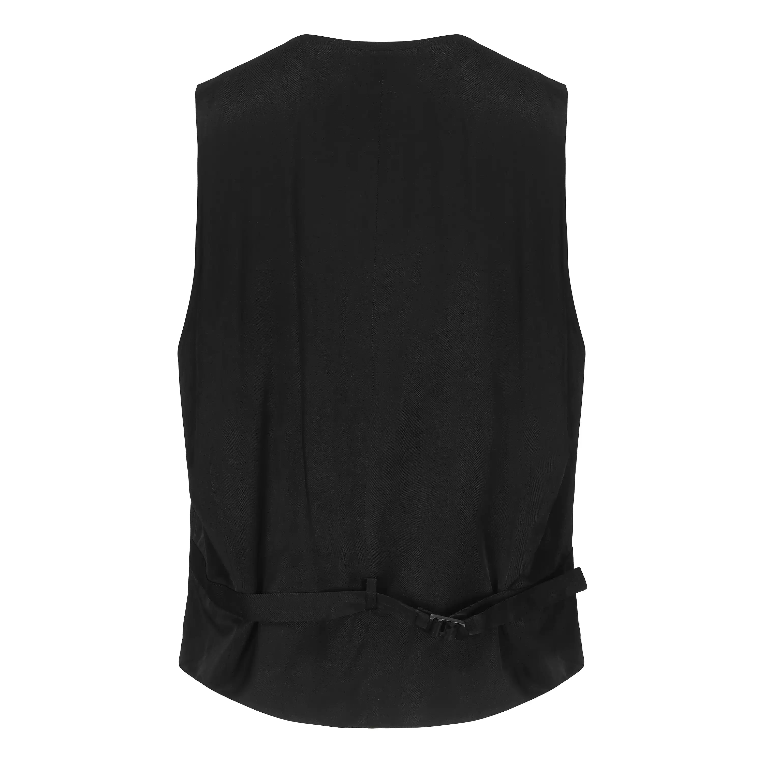 Classic Black Wool-Blend Suit Vest