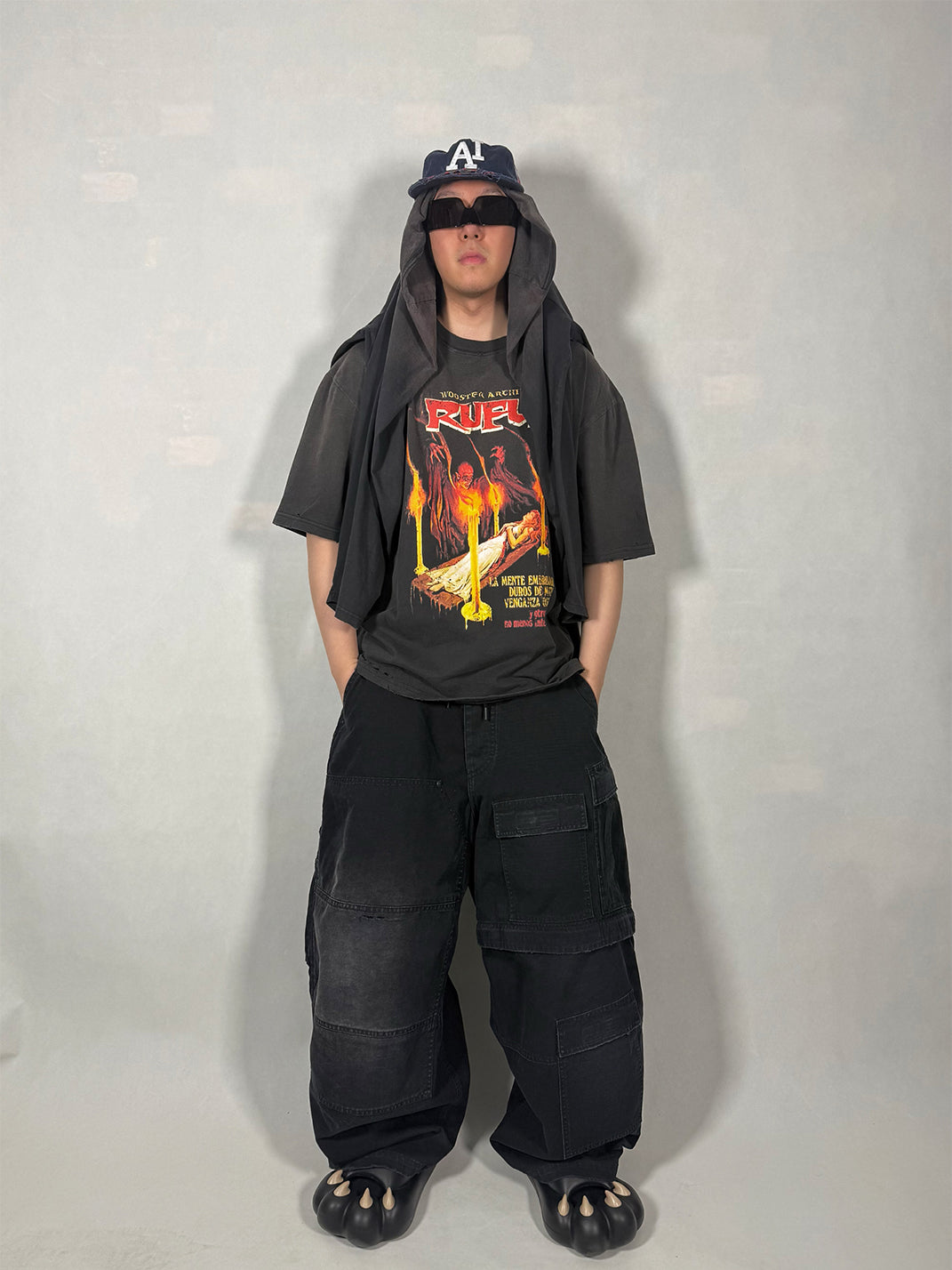 WoosterArchive | “Demon Contract" Washed Heavyweight Cotton T-Shirt - PSYLOS 1, WoosterArchive | “Demon Contract" Washed Heavyweight Cotton T-Shirt, Men's Wear, WoosterArchive, PSYLOS 1