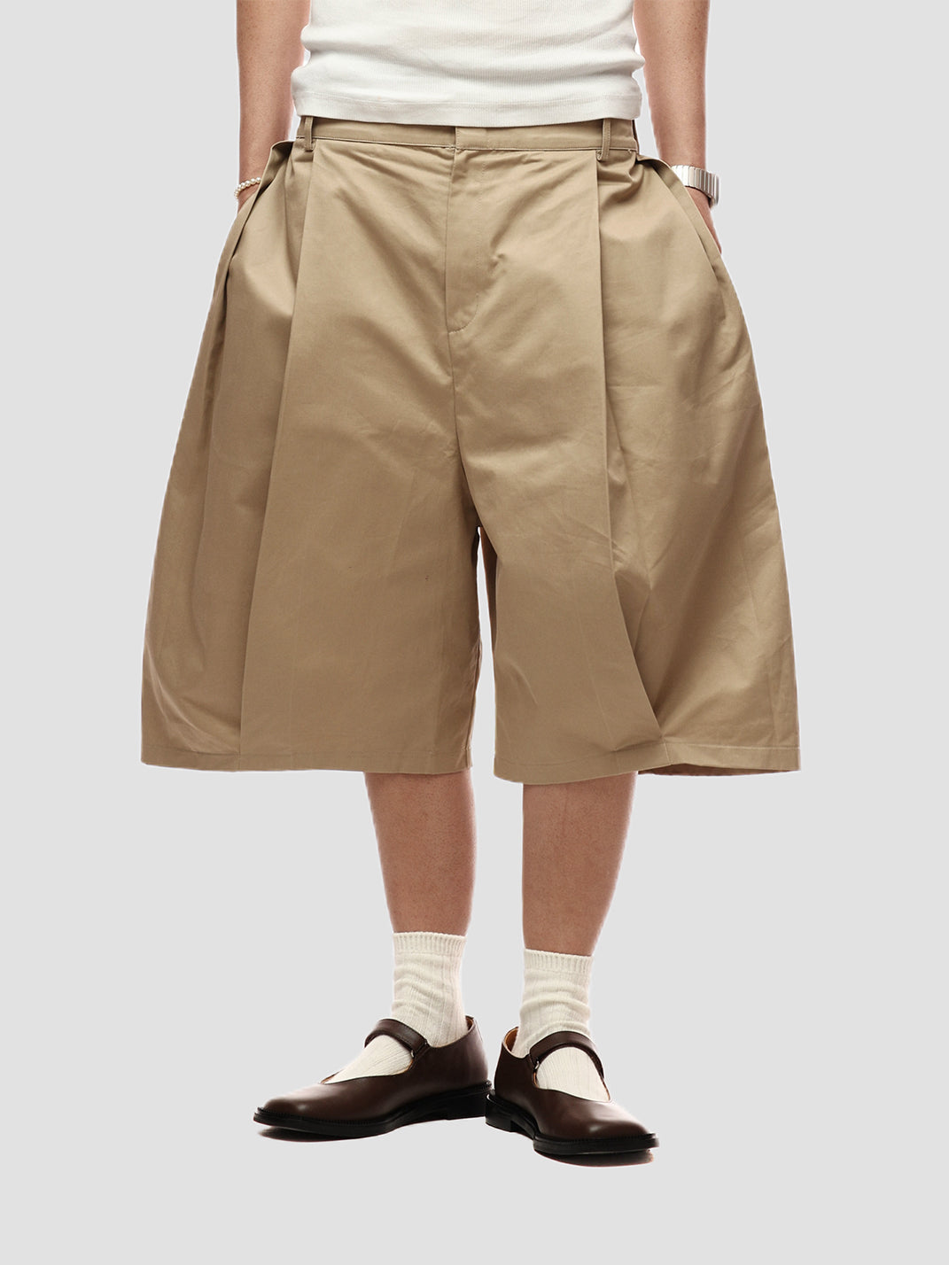 6CRAYON | Dune Drapers Loose Fit Shorts - Khaki - PSYLOS 1, 6CRAYON | Dune Drapers Loose Fit Shorts - Khaki, Men's Wear, 6CRAYON, PSYLOS 1