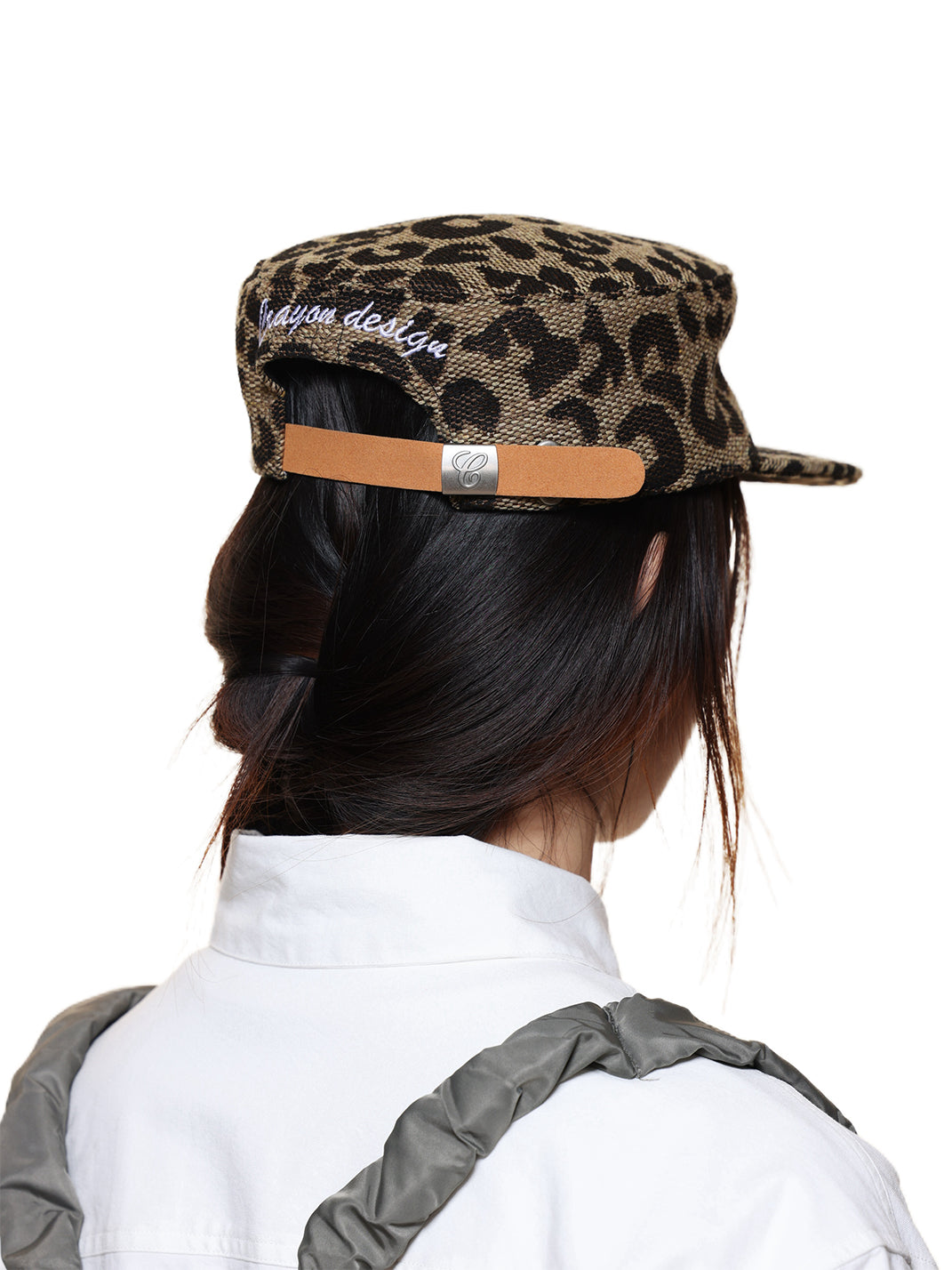 6CRAYON | Flat Brim Embroidered Baseball Cap-Leopard - PSYLOS 1, 6CRAYON | Flat Brim Embroidered Baseball Cap-Leopard, Hat, 6CRAYON•JAPAN, PSYLOS 1