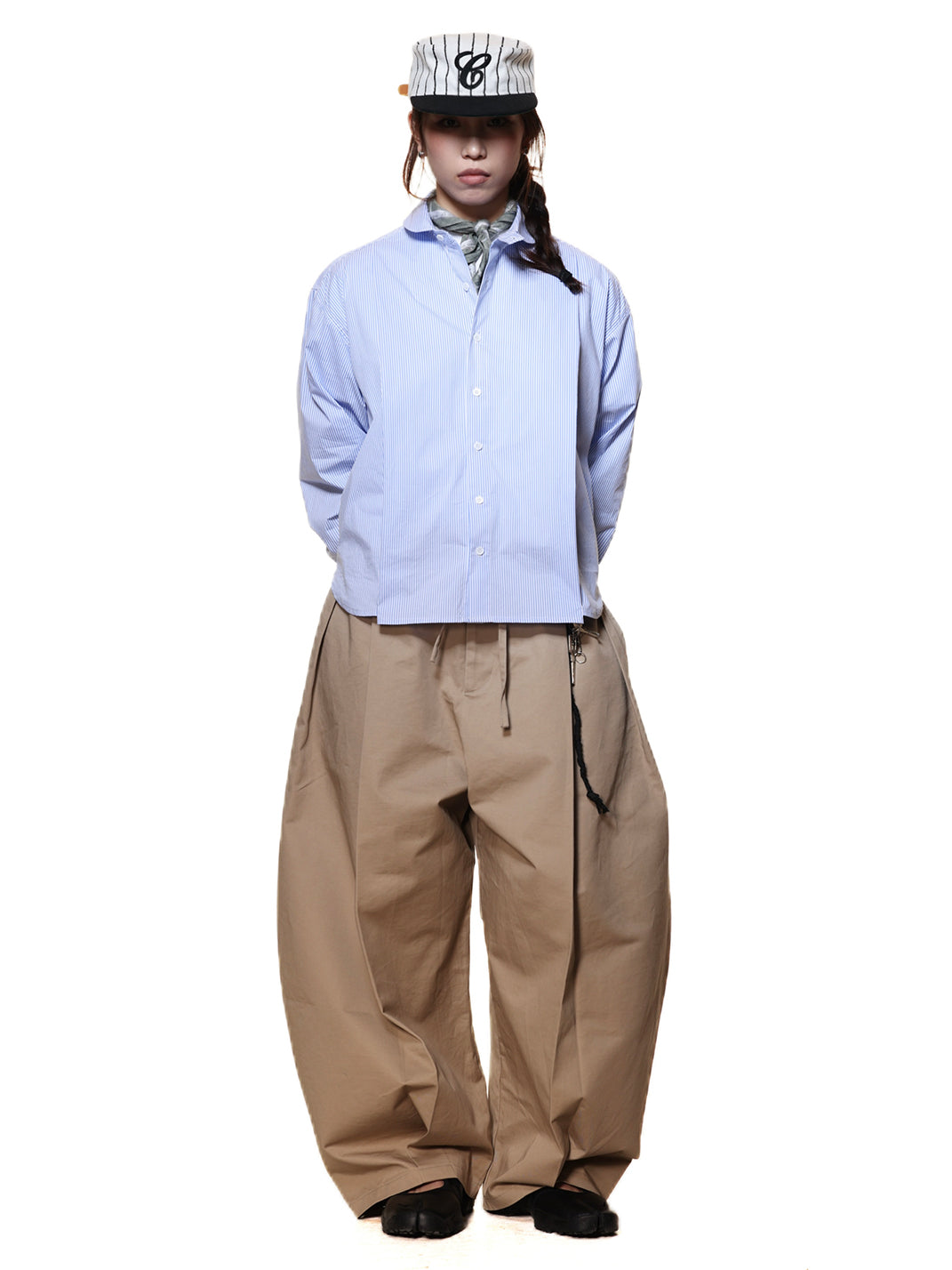 6CRAYON | Striped Wool Letter Embroidered Cap-Black - PSYLOS 1, 6CRAYON | Striped Wool Letter Embroidered Cap-Black, Hat, 6CRAYON•JAPAN, PSYLOS 1