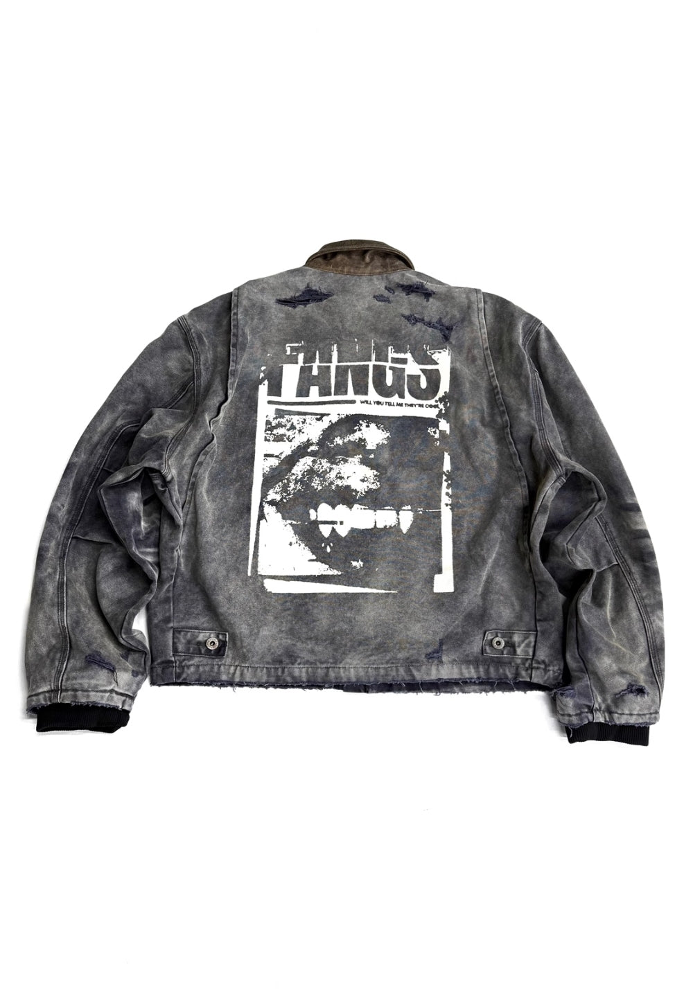TBR-J22 Distressed Canvas Jacket - Leather Trim - PSYLOS 1, TBR-J22 Distressed Canvas Jacket - Leather Trim, Jackets, TBR, PSYLOS 1
