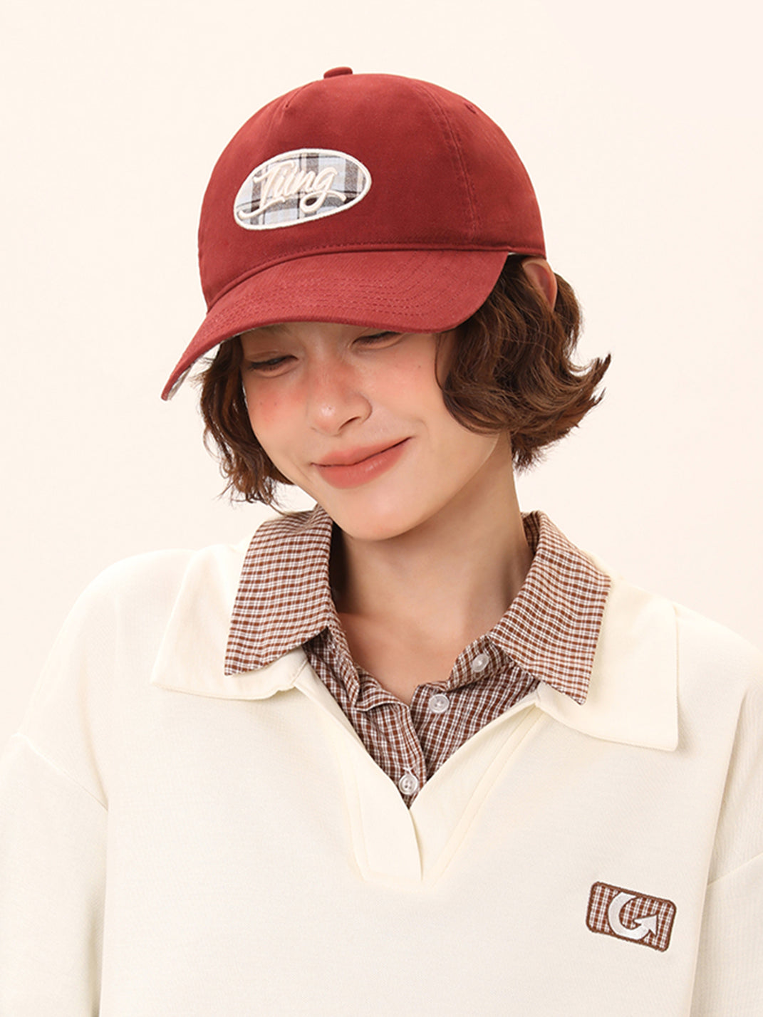 IIING | PlaidPop Curved Brim Baseball Cap - PSYLOS 1, IIING | PlaidPop Curved Brim Baseball Cap, Accessories, IIING, PSYLOS 1