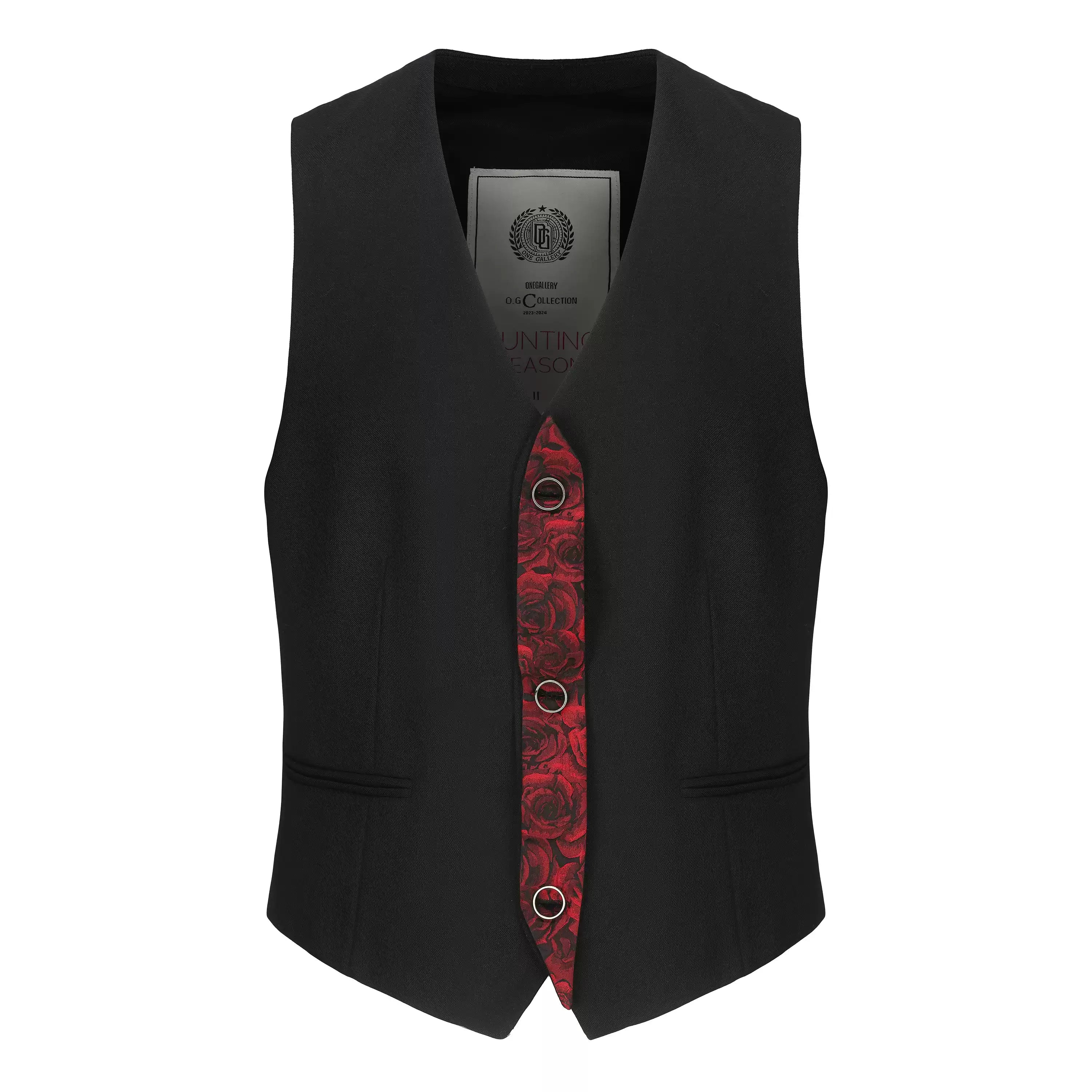 Classic Black Wool-Blend Suit Vest