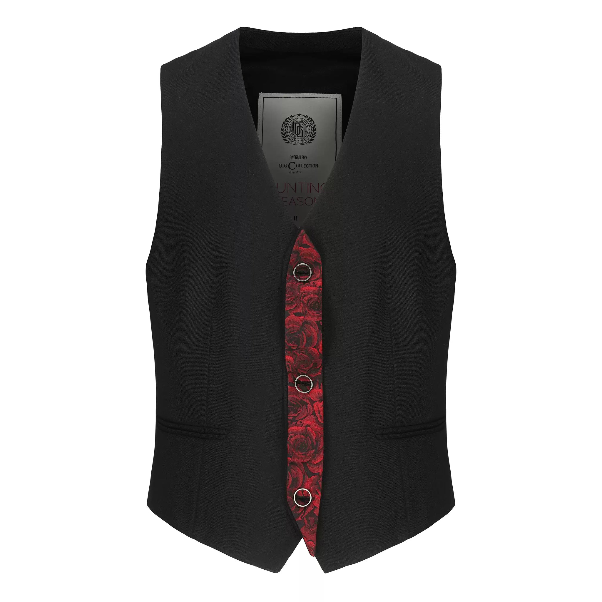 Classic Black Wool-Blend Suit Vest