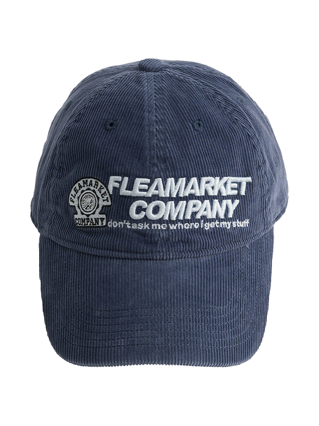 FLEAMARKET | "Don't Ask Me" Corduroy Curve Brim Hat-Navy - PSYLOS 1, FLEAMARKET | "Don't Ask Me" Corduroy Curve Brim Hat-Navy, Hats, FLEAMARKET, PSYLOS 1