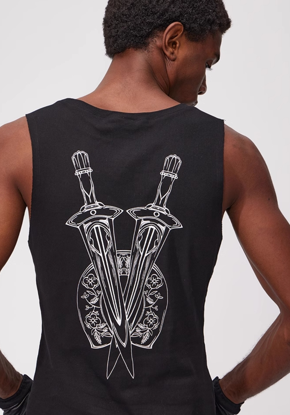 Fourth3ex丨Sanskrit Sword Print Tank Top - PSYLOS 1, Fourth3ex丨Sanskrit Sword Print Tank Top, Tank Top, Fourth3ex, PSYLOS 1