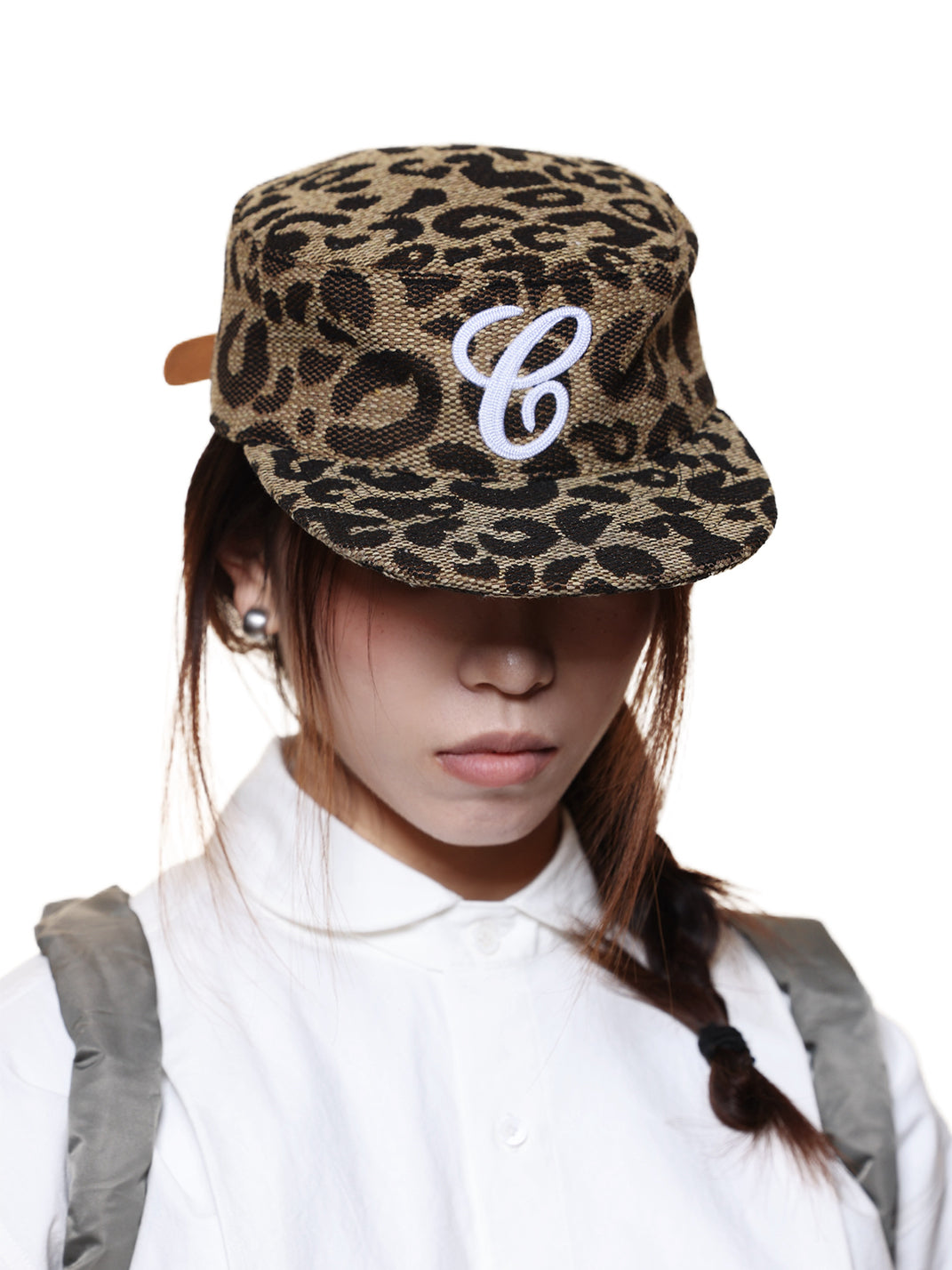 6CRAYON | Flat Brim Embroidered Baseball Cap-Leopard - PSYLOS 1, 6CRAYON | Flat Brim Embroidered Baseball Cap-Leopard, Hat, 6CRAYON•JAPAN, PSYLOS 1