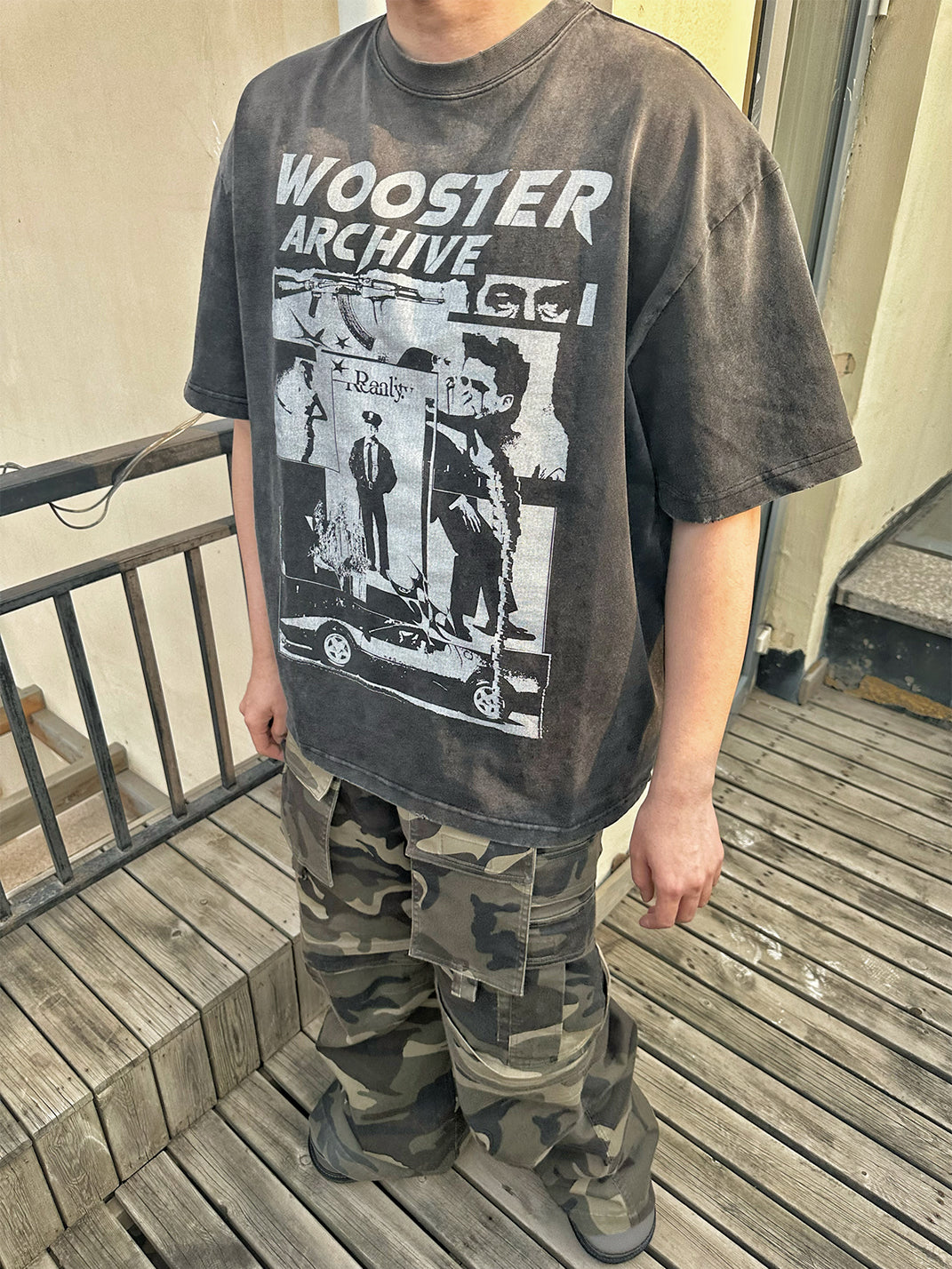 WoosterArchive | “The Crims" Washed Heavyweight Cotton T-Shirt - PSYLOS 1, WoosterArchive | “The Crims" Washed Heavyweight Cotton T-Shirt, Men's Wear, WoosterArchive, PSYLOS 1