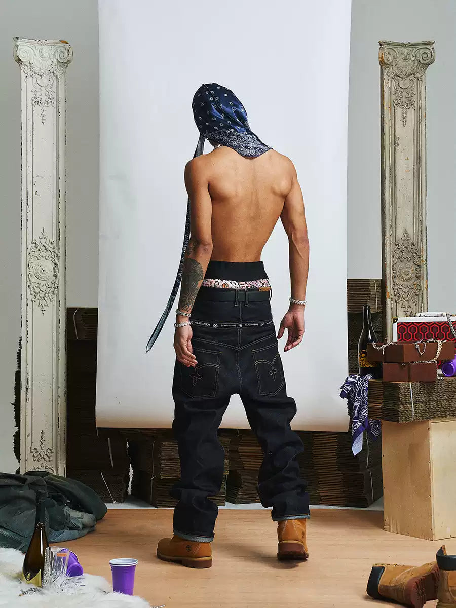 GLACIERBOY丨Raw Straight-leg Jeans - PSYLOS 1, GLACIERBOY丨Raw Straight-leg Jeans, Jeans, GLACIERBOY•JAPAN, PSYLOS 1