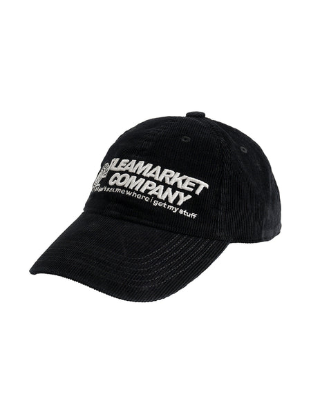 FLEAMARKET | "Don't Ask Me" Corduroy Curve Brim Hat-Black - PSYLOS 1, FLEAMARKET | "Don't Ask Me" Corduroy Curve Brim Hat-Black, Hats, FLEAMARKET, PSYLOS 1