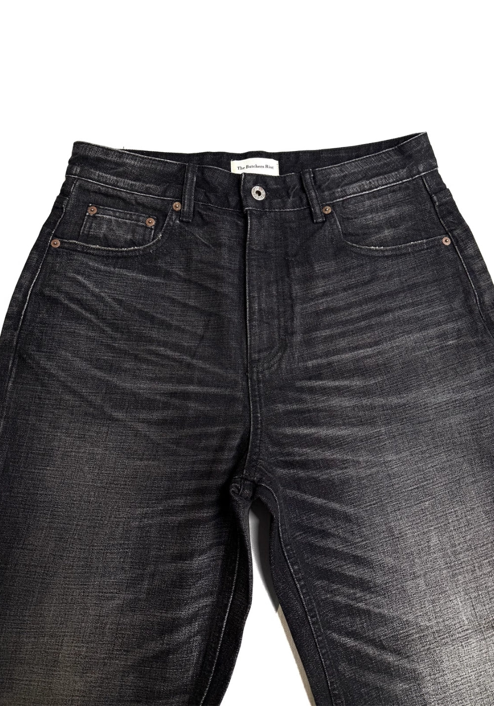 TBR-"Black Soul" Jeans - Shadow Wash Loose Fit - PSYLOS 1, TBR-"Black Soul" Jeans - Shadow Wash Loose Fit, Pants, TBR, PSYLOS 1