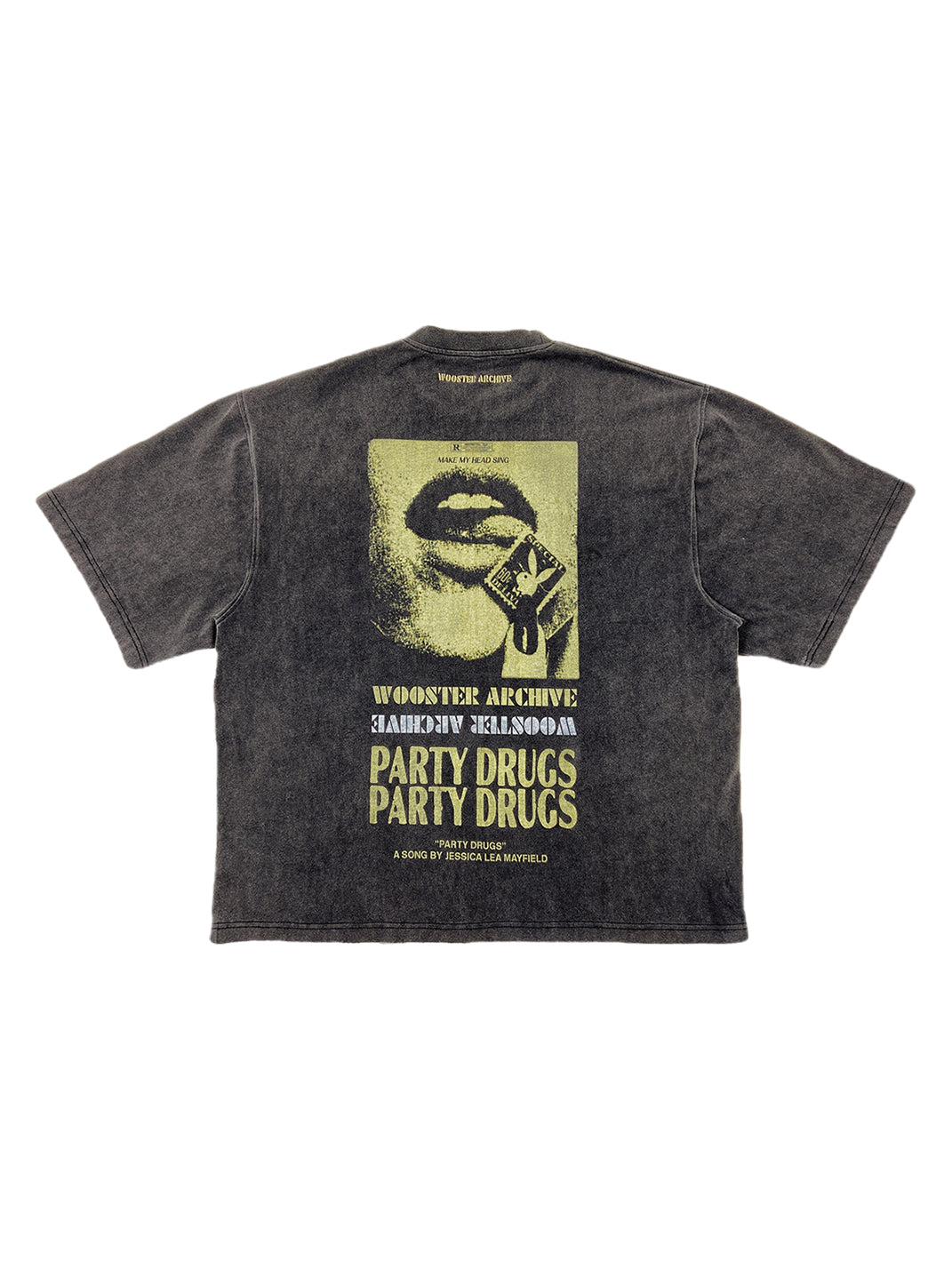 WoosterArchive | “Party Drugs" Washed Heavyweight Cotton T-Shirt - PSYLOS 1, WoosterArchive | “Party Drugs" Washed Heavyweight Cotton T-Shirt, Men's Wear, WoosterArchive, PSYLOS 1