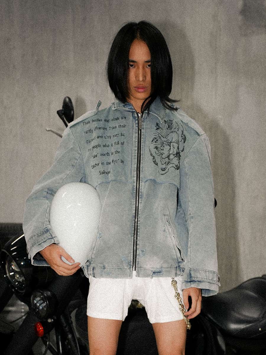 The Catcher Denim Jacket - PSYLOS 1, The Catcher Denim Jacket, Jacket, Fourth3ex, PSYLOS 1