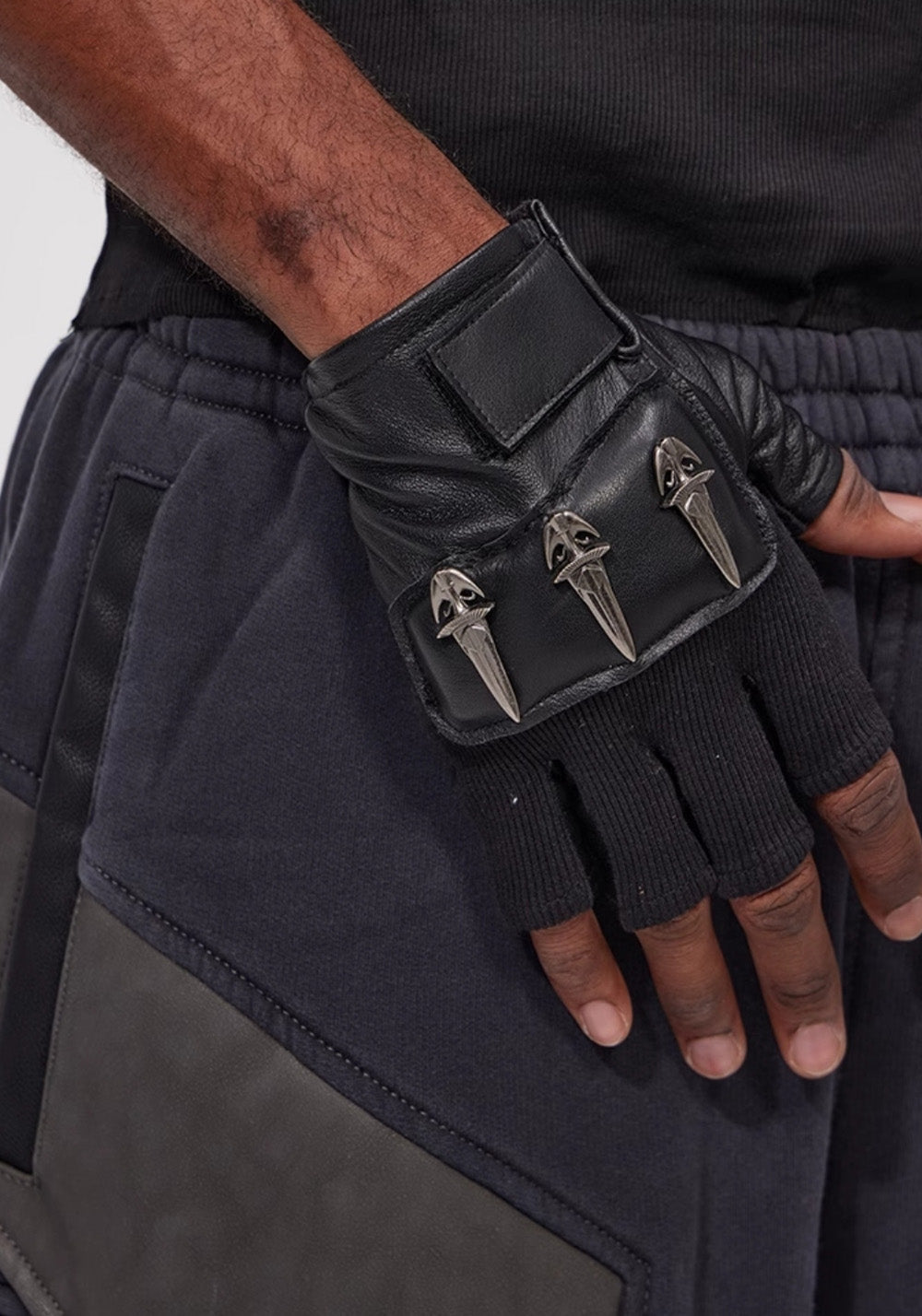 Fourth3ex丨Premium Leather Half-Finger Gloves - PSYLOS 1, Fourth3ex丨Premium Leather Half-Finger Gloves, Accessories, Fourth3ex, PSYLOS 1