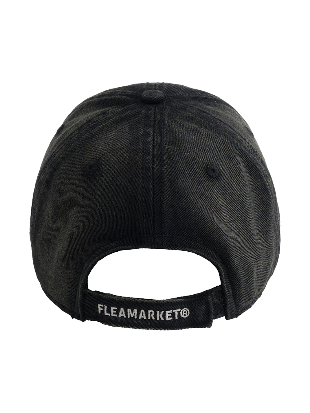 FLEAMARKET | Cartoon Sitchwork Ripped Curve Brim Cap-Black - PSYLOS 1, FLEAMARKET | Cartoon Sitchwork Ripped Curve Brim Cap-Black, Hats, FLEAMARKET, PSYLOS 1