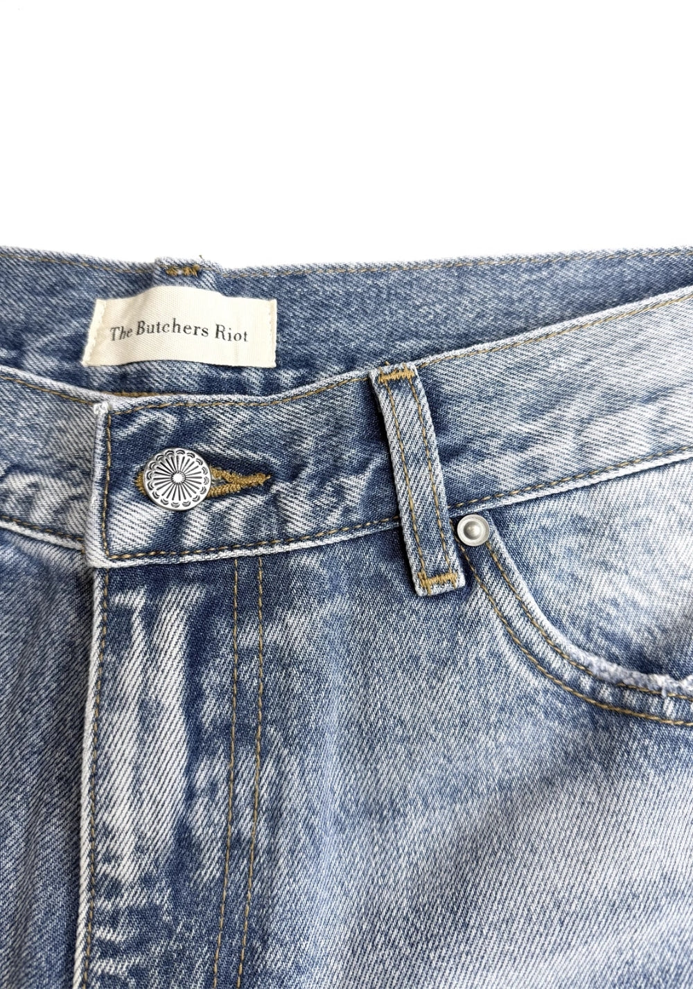 TBR- "Cyan Snow" A-Line Jeans - PSYLOS 1, TBR- "Cyan Snow" A-Line Jeans, Pants, TBR, PSYLOS 1