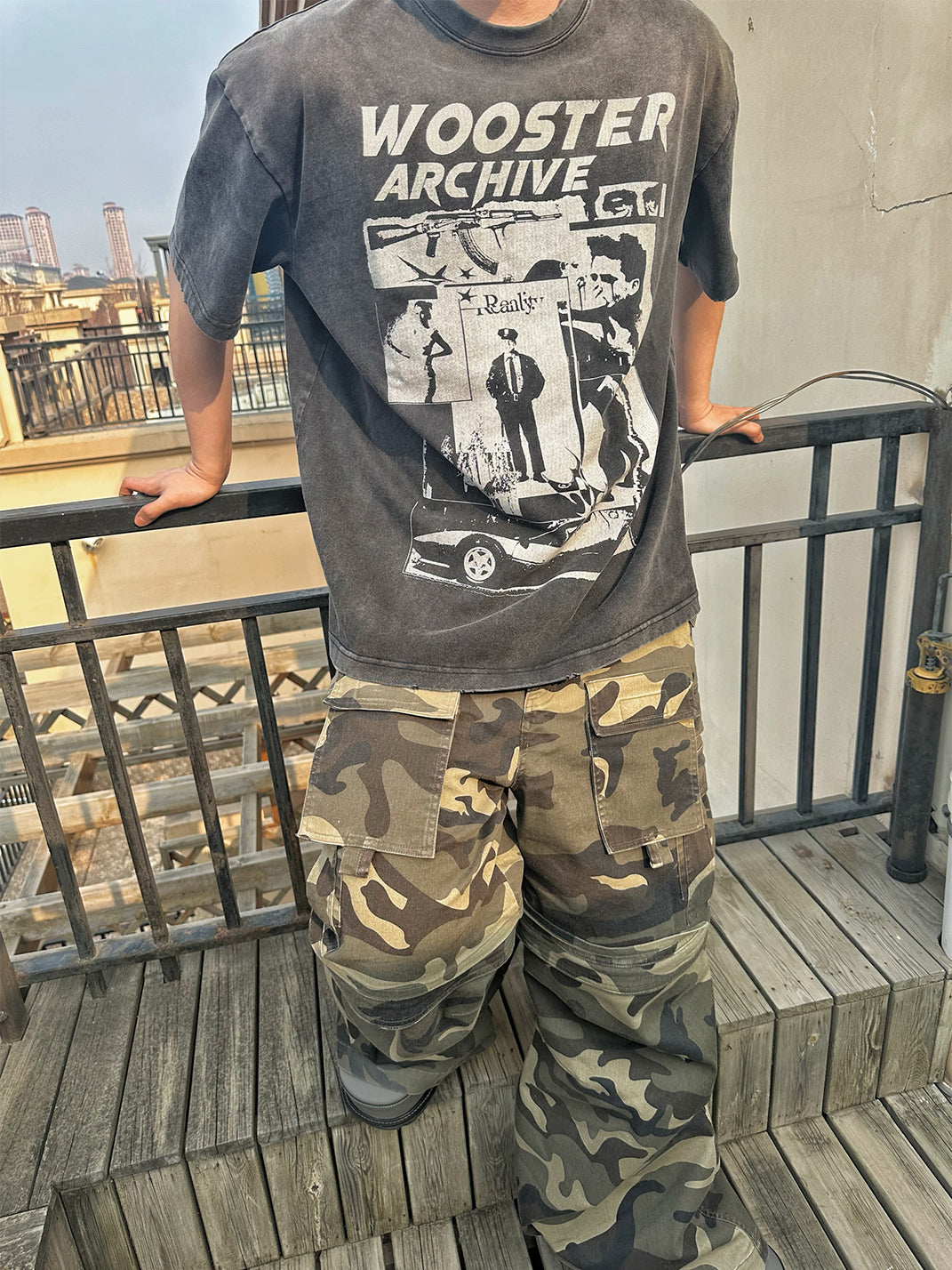 WoosterArchive | “The Crims" Washed Heavyweight Cotton T-Shirt - PSYLOS 1, WoosterArchive | “The Crims" Washed Heavyweight Cotton T-Shirt, Men's Wear, WoosterArchive, PSYLOS 1