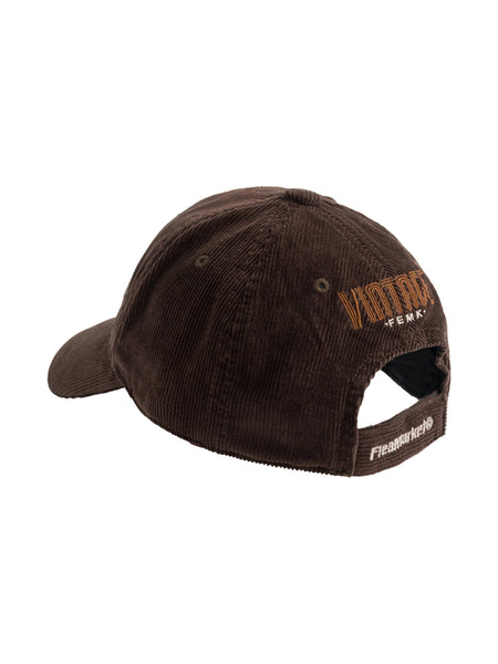 FLEAMARKET | "Don't Ask Me" Corduroy Curve Brim Hat-Brown - PSYLOS 1, FLEAMARKET | "Don't Ask Me" Corduroy Curve Brim Hat-Brown, Hats, FLEAMARKET, PSYLOS 1
