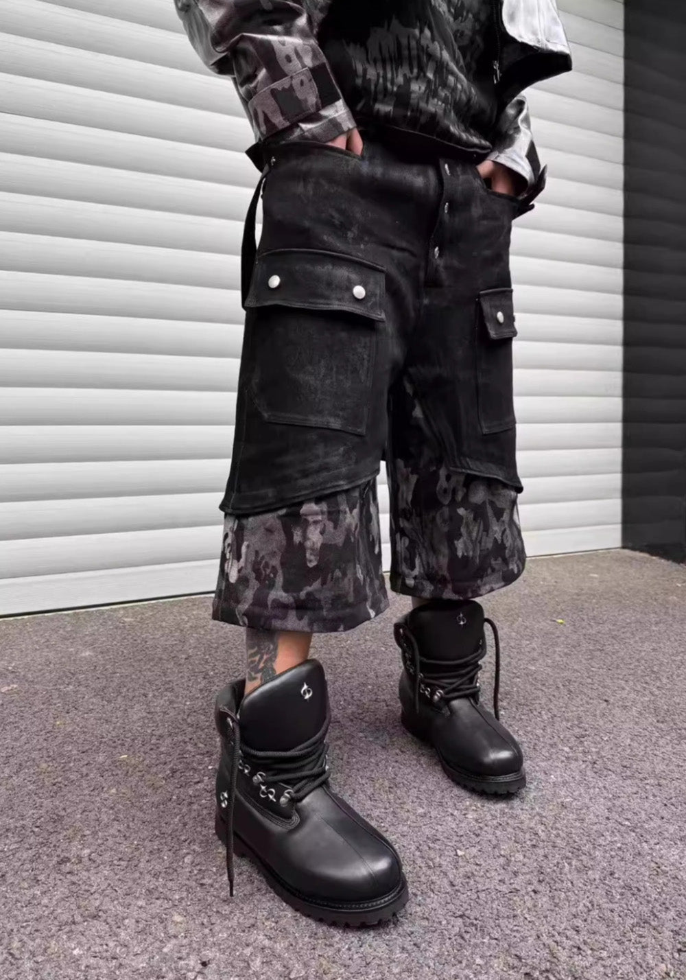 Disark│Camo Wide-Leg Pants (Avant-Garde Cut) - PSYLOS 1, Disark│Camo Wide-Leg Pants (Avant-Garde Cut), Pants, Disark, PSYLOS 1