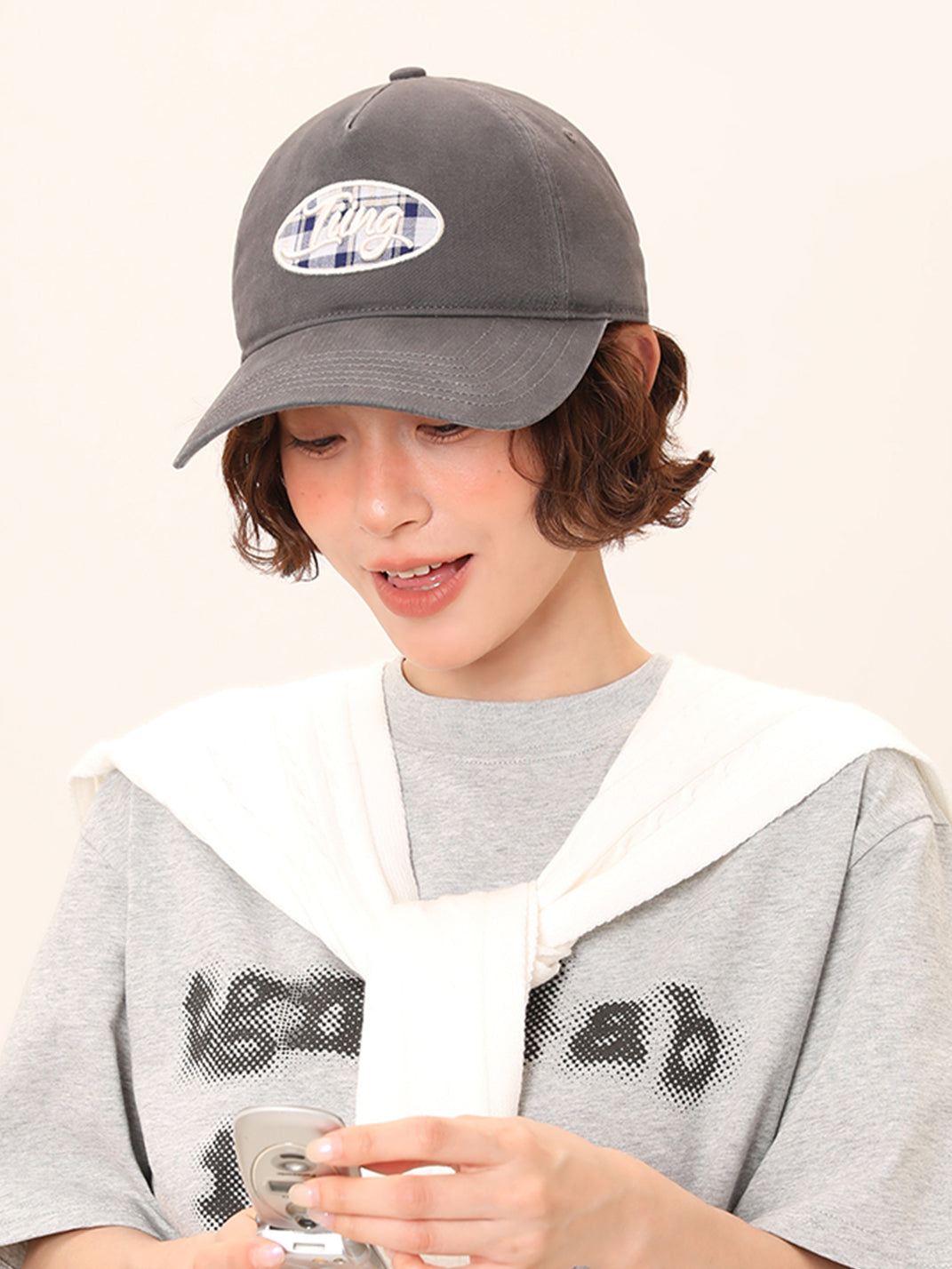 IIING | PlaidPop Curved Brim Baseball Cap - PSYLOS 1, IIING | PlaidPop Curved Brim Baseball Cap, Accessories, IIING, PSYLOS 1