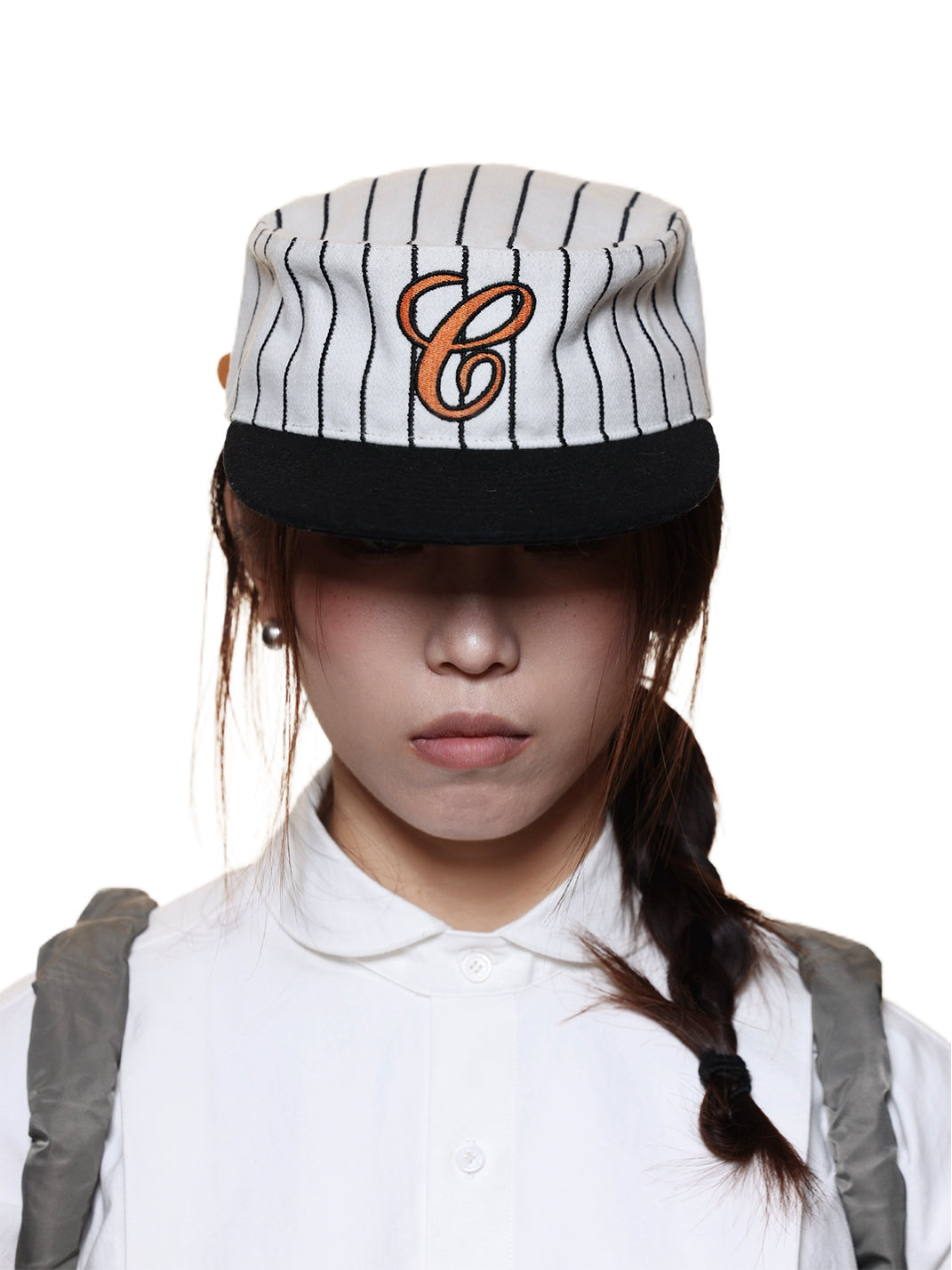 6CRAYON | Striped Wool Letter Embroidered Cap-Orange - PSYLOS 1, 6CRAYON | Striped Wool Letter Embroidered Cap-Orange, Hat, 6CRAYON•JAPAN, PSYLOS 1