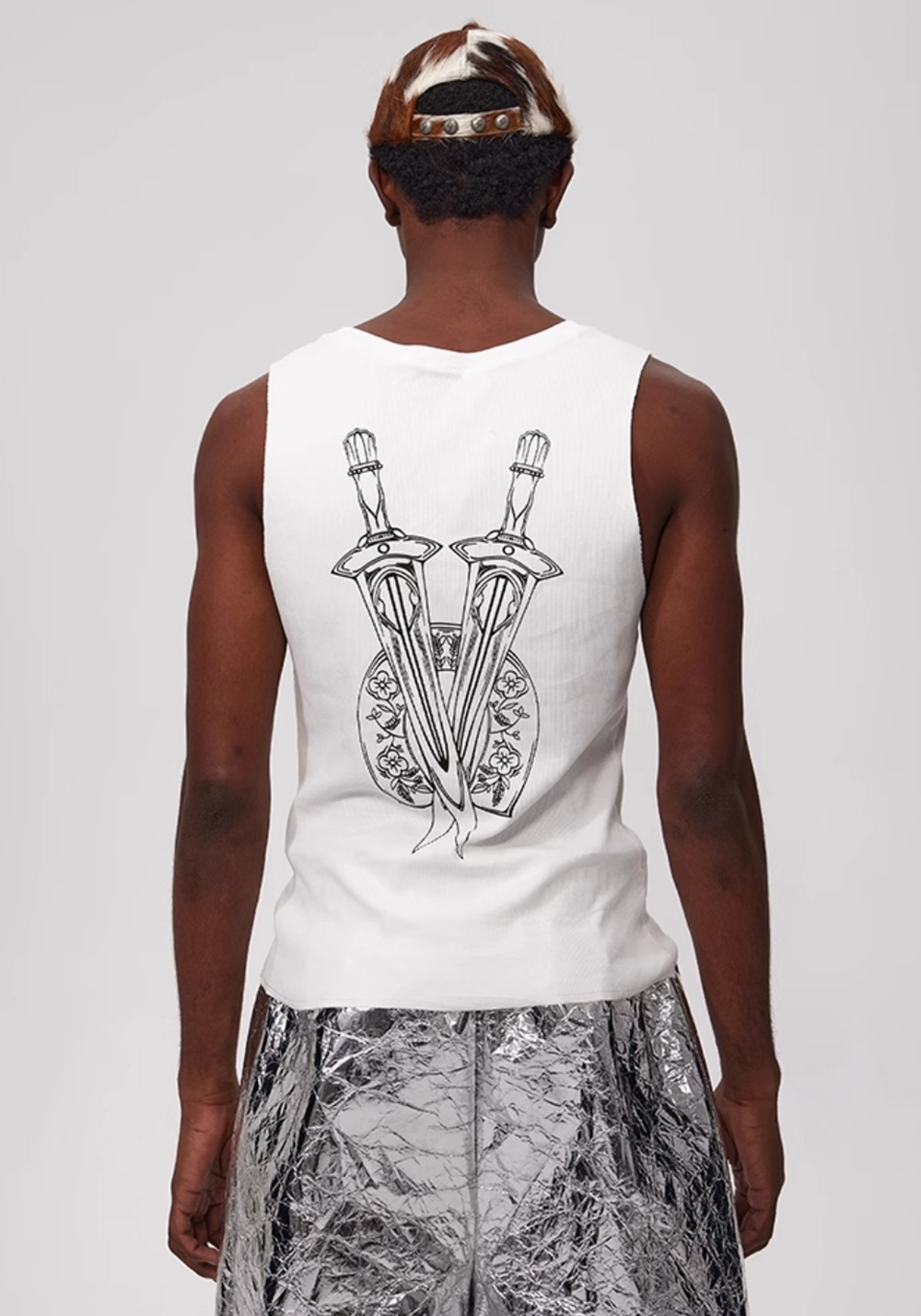 Fourth3ex丨Sanskrit Sword Print Tank Top - PSYLOS 1, Fourth3ex丨Sanskrit Sword Print Tank Top, Tank Top, Fourth3ex, PSYLOS 1