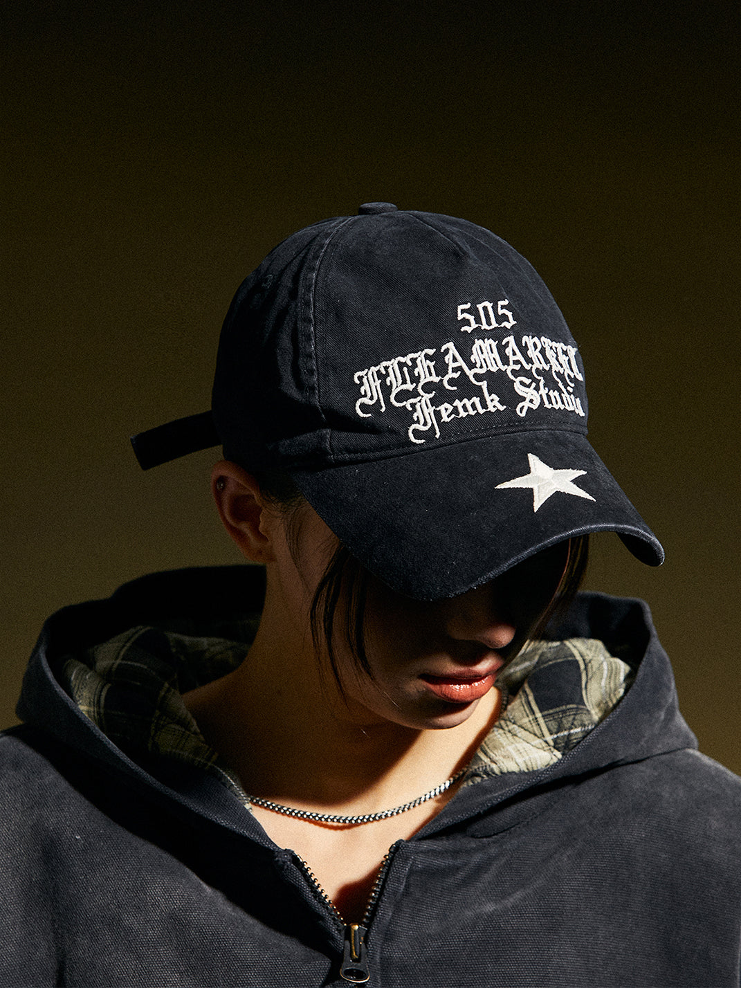 FLEAMARKET | 506 Gothic Curve Brim Cap-Black - PSYLOS 1, FLEAMARKET | 506 Gothic Curve Brim Cap-Black, Hats, FLEAMARKET, PSYLOS 1