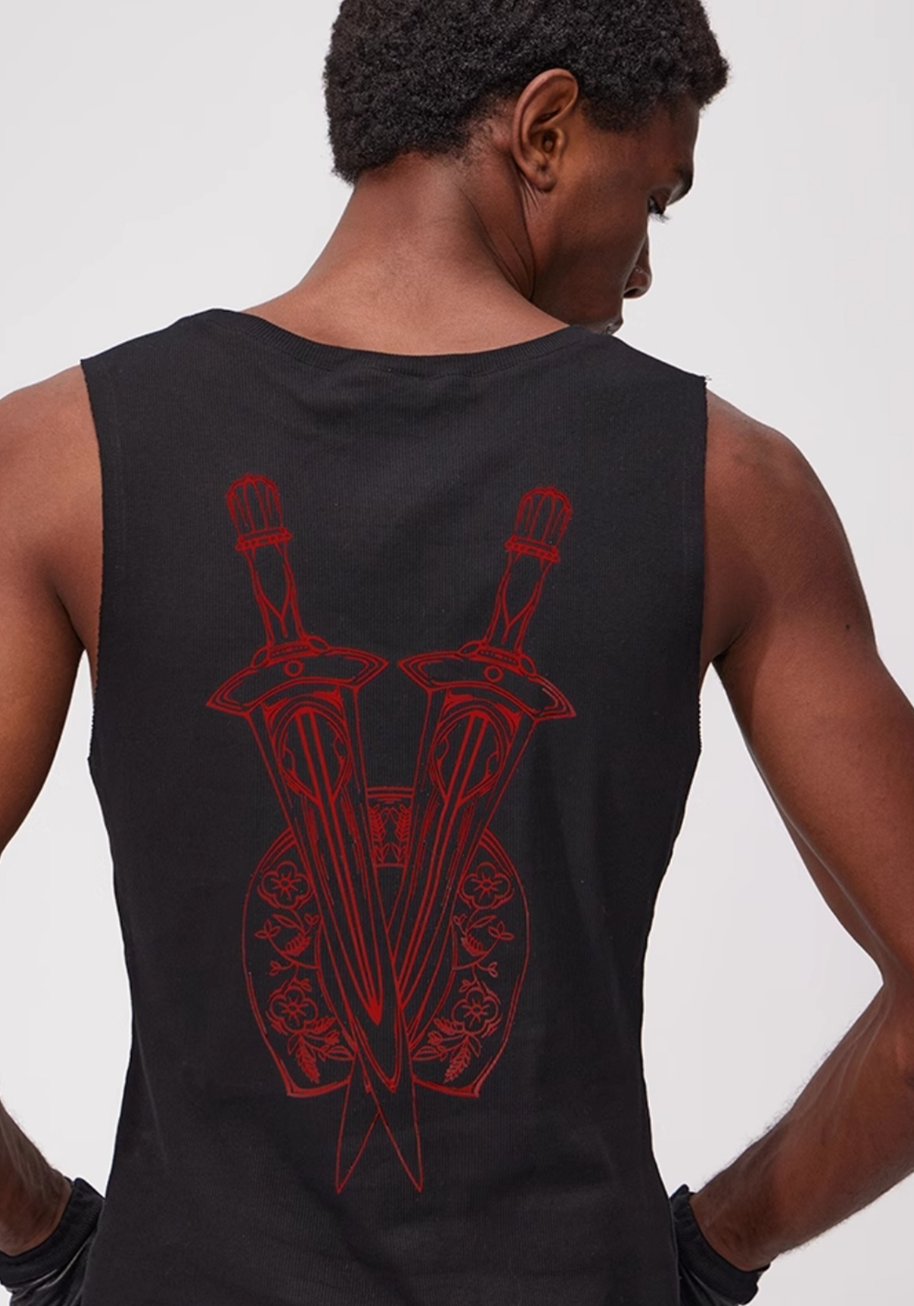 Fourth3ex丨Sanskrit Sword Print Tank Top - PSYLOS 1, Fourth3ex丨Sanskrit Sword Print Tank Top, Tank Top, Fourth3ex, PSYLOS 1