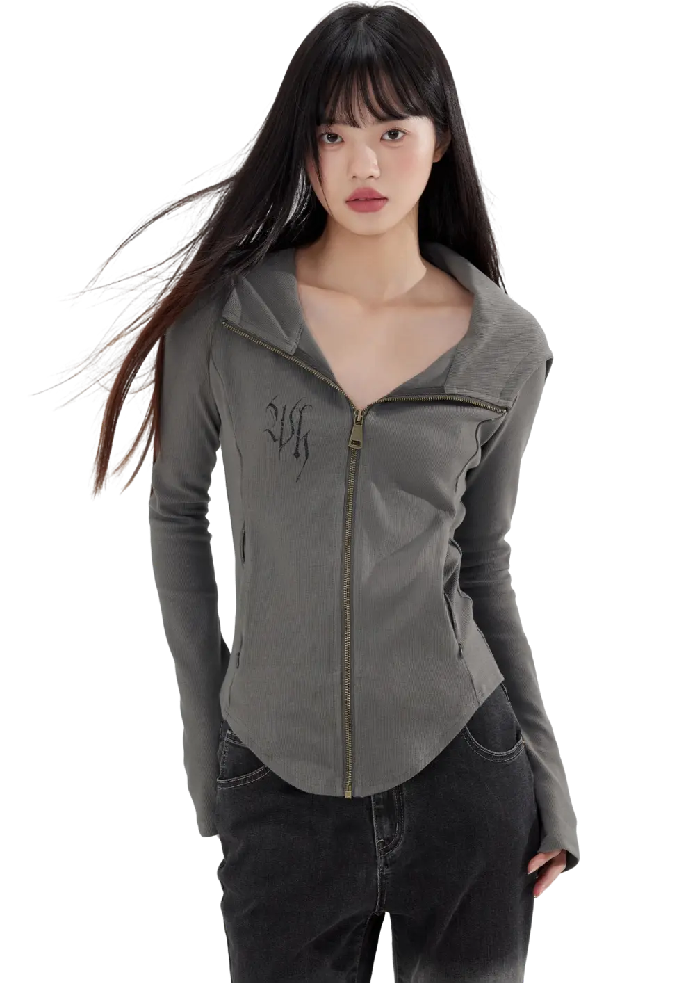 Retro Casual Sports Waisted Hooded Top