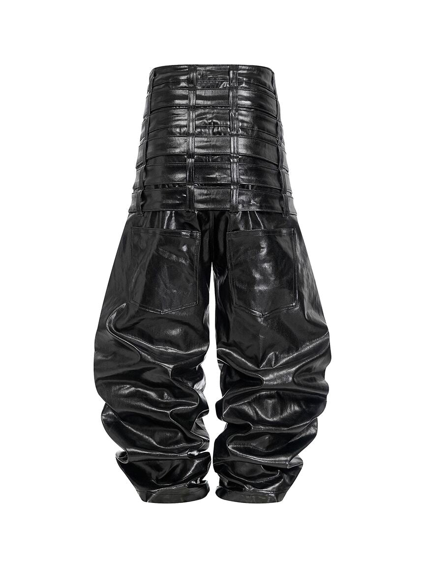 REBEL WAVE | Multi-Waist Coated Biker Pants - PSYLOS 1, REBEL WAVE | Multi-Waist Coated Biker Pants, Jeans, REBEL WAVE•JAPAN, PSYLOS 1