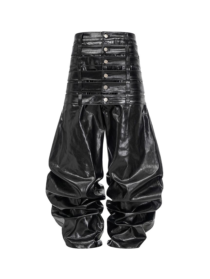 REBEL WAVE | Multi-Waist Coated Biker Pants - PSYLOS 1, REBEL WAVE | Multi-Waist Coated Biker Pants, Jeans, REBEL WAVE•JAPAN, PSYLOS 1