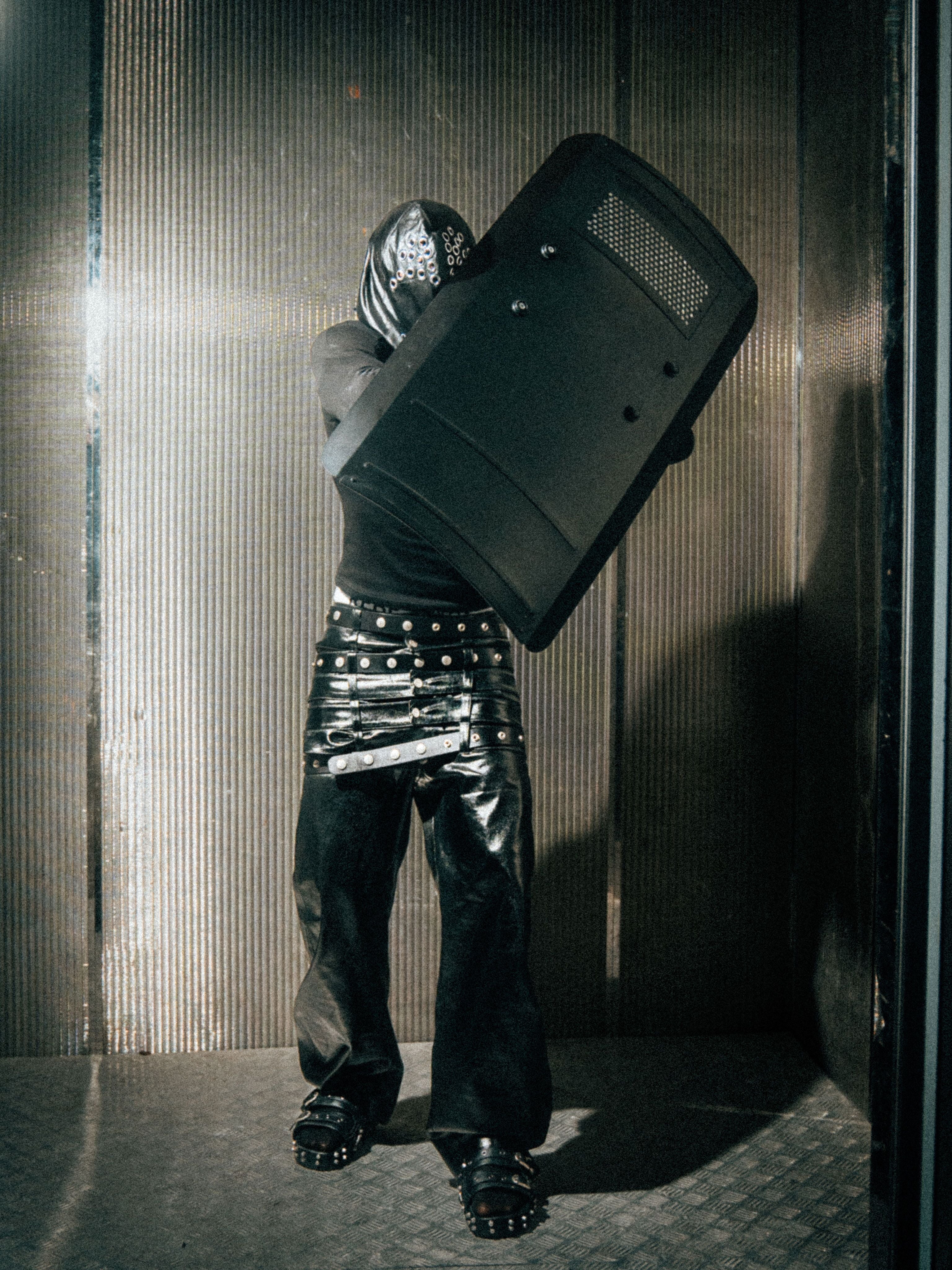 REBEL WAVE | Multi-Waist Coated Biker Pants - PSYLOS 1, REBEL WAVE | Multi-Waist Coated Biker Pants, Jeans, REBEL WAVE•JAPAN, PSYLOS 1